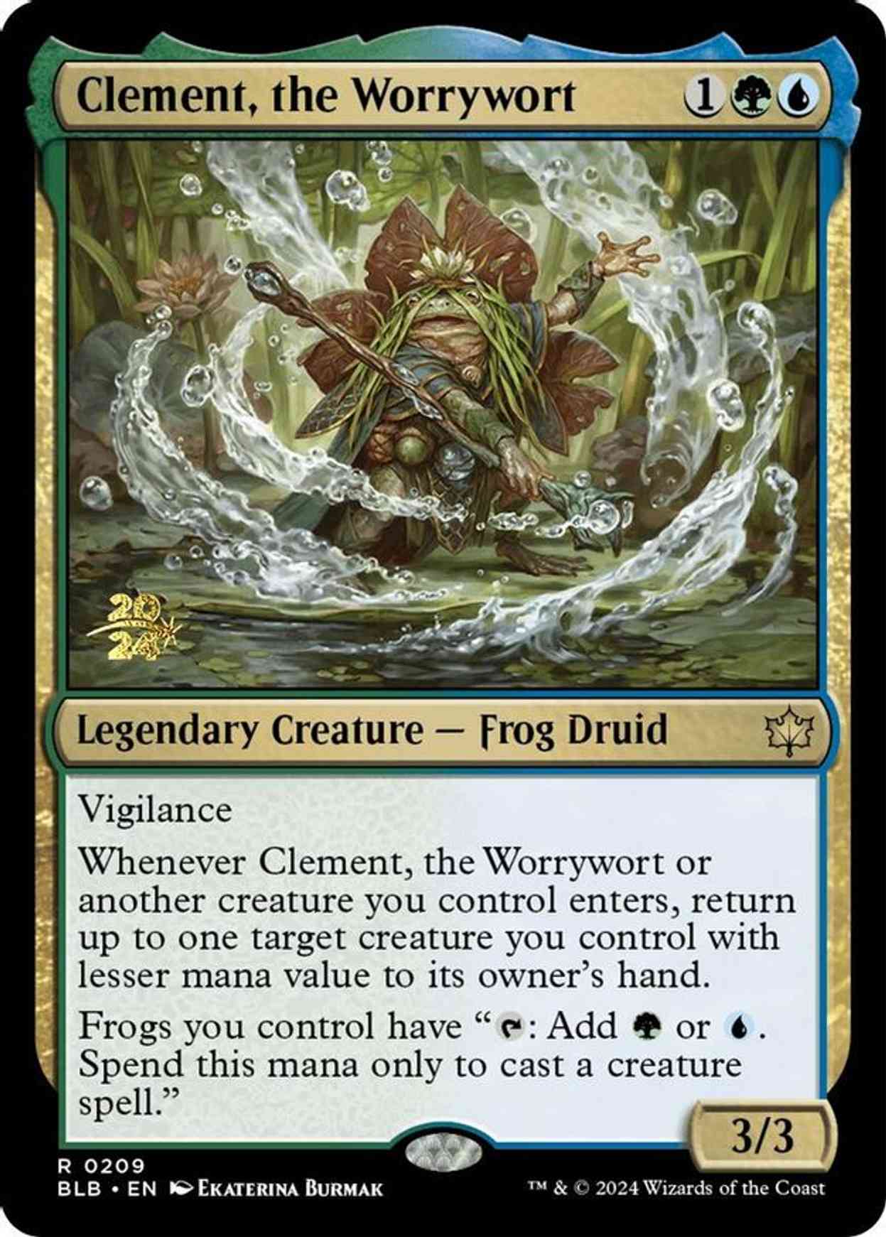 Clement, the Worrywort magic card front