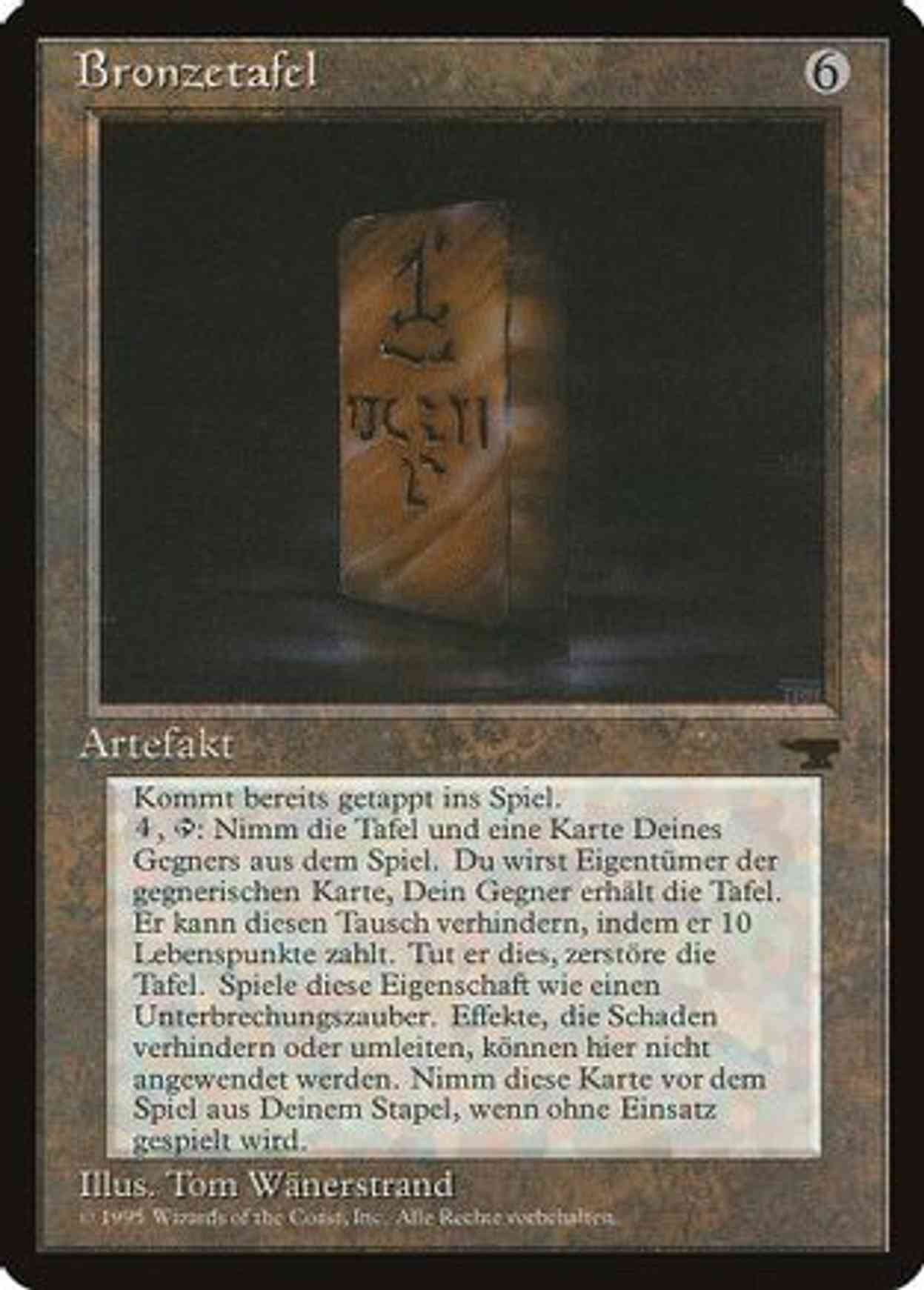 Bronze Tablet (German) - "Bronzetafel" magic card front