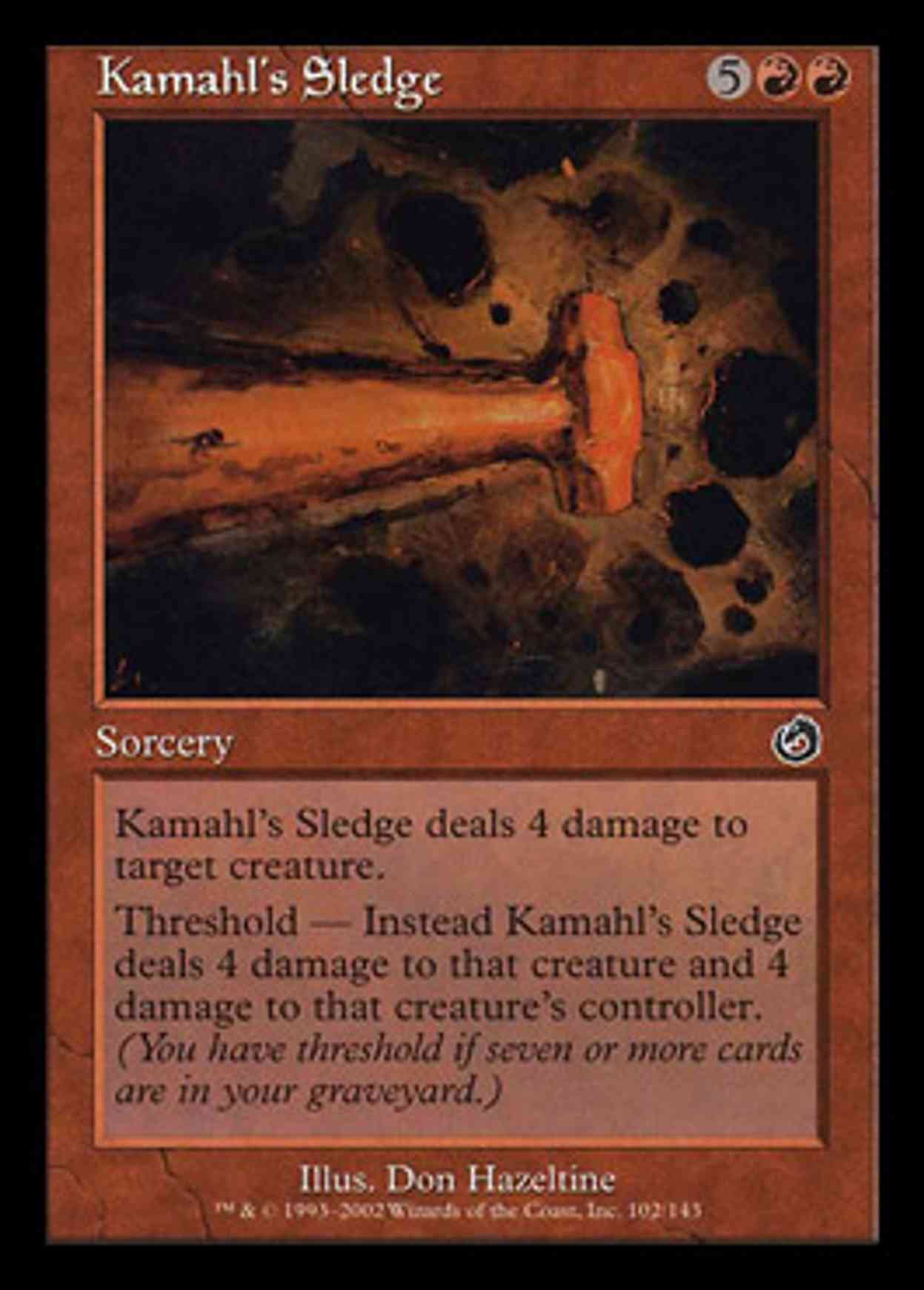 Kamahl's Sledge magic card front