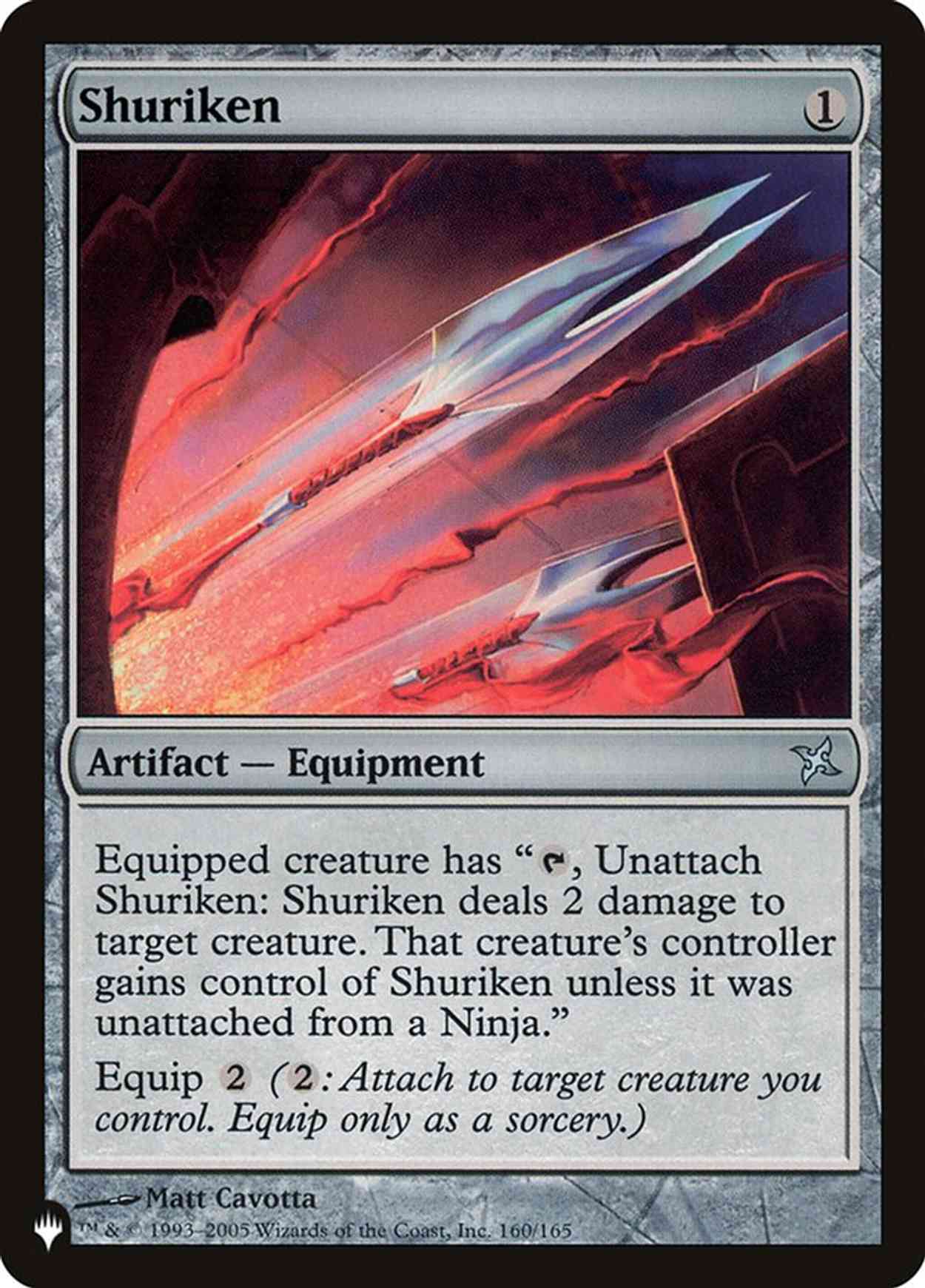 Shuriken magic card front