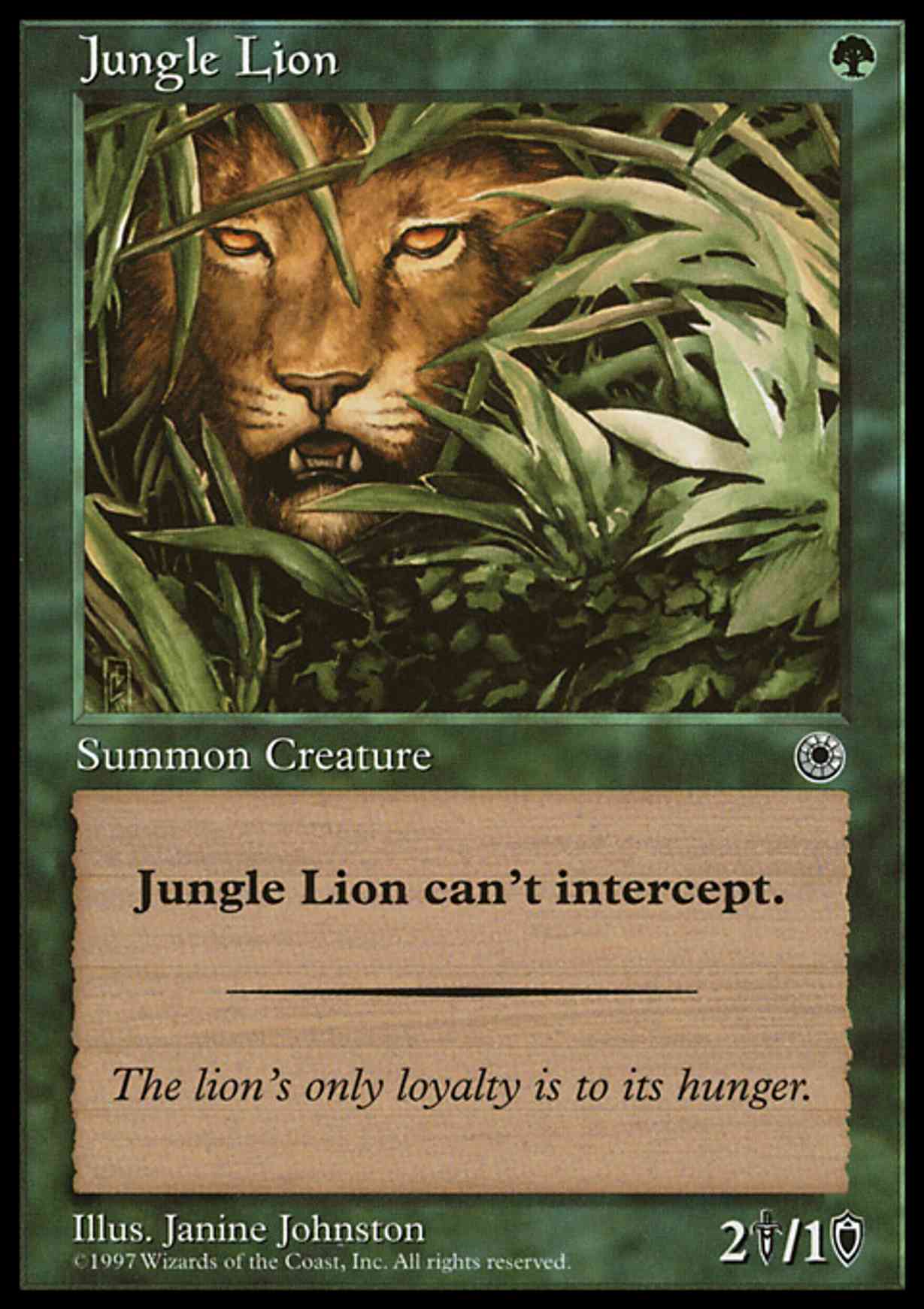 Jungle Lion magic card front