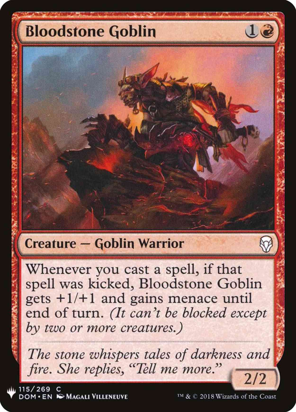 Bloodstone Goblin magic card front