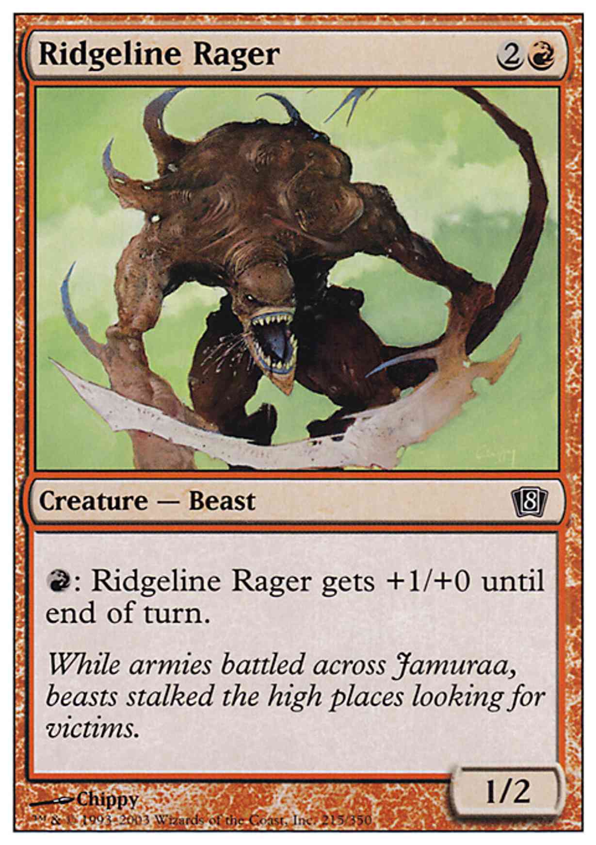 Ridgeline Rager magic card front