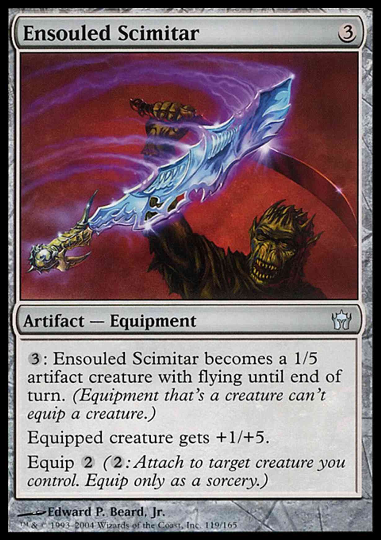 Ensouled Scimitar magic card front