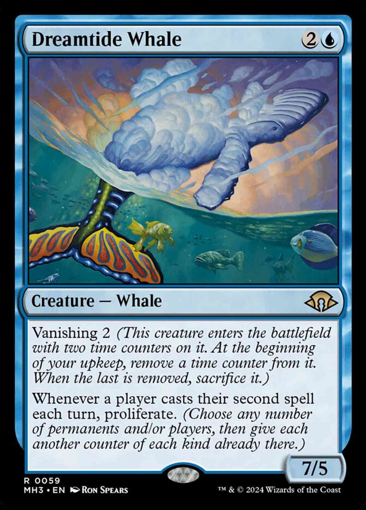 Dreamtide Whale magic card front