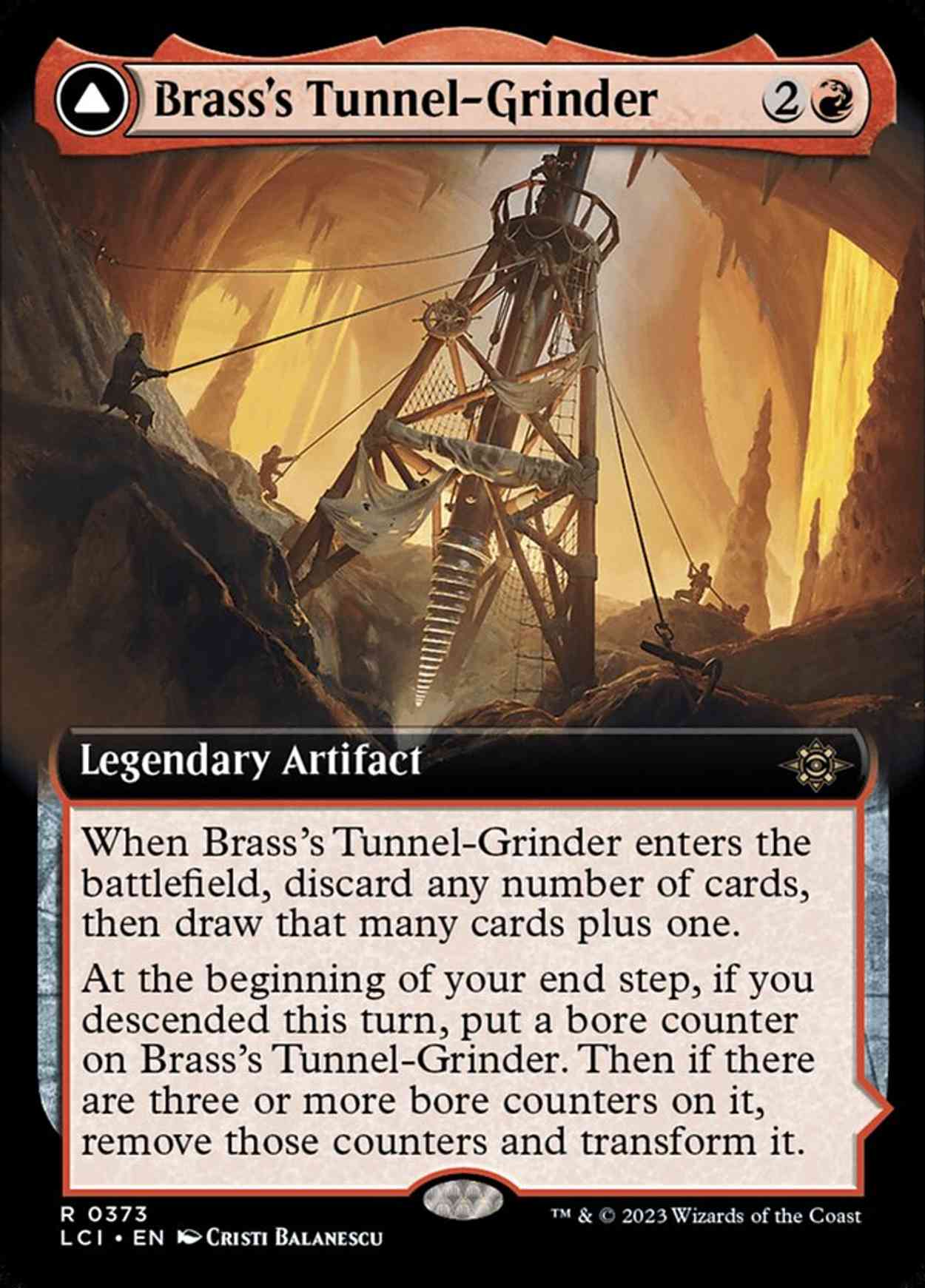 Brass's Tunnel-Grinder (Extended Art) magic card front