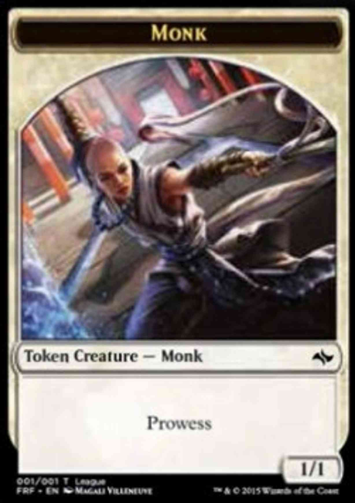 Monk Token magic card front