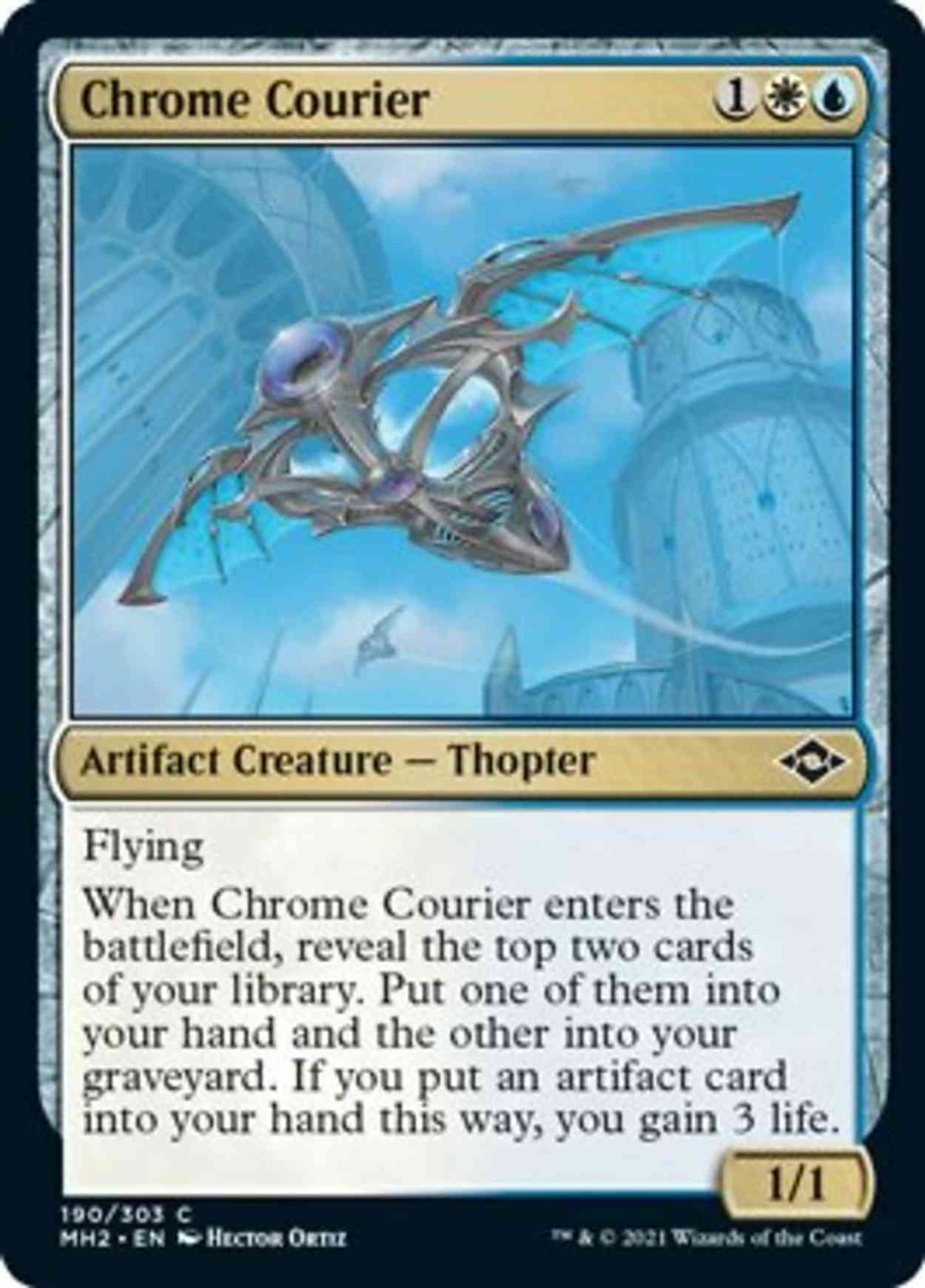 Chrome Courier magic card front