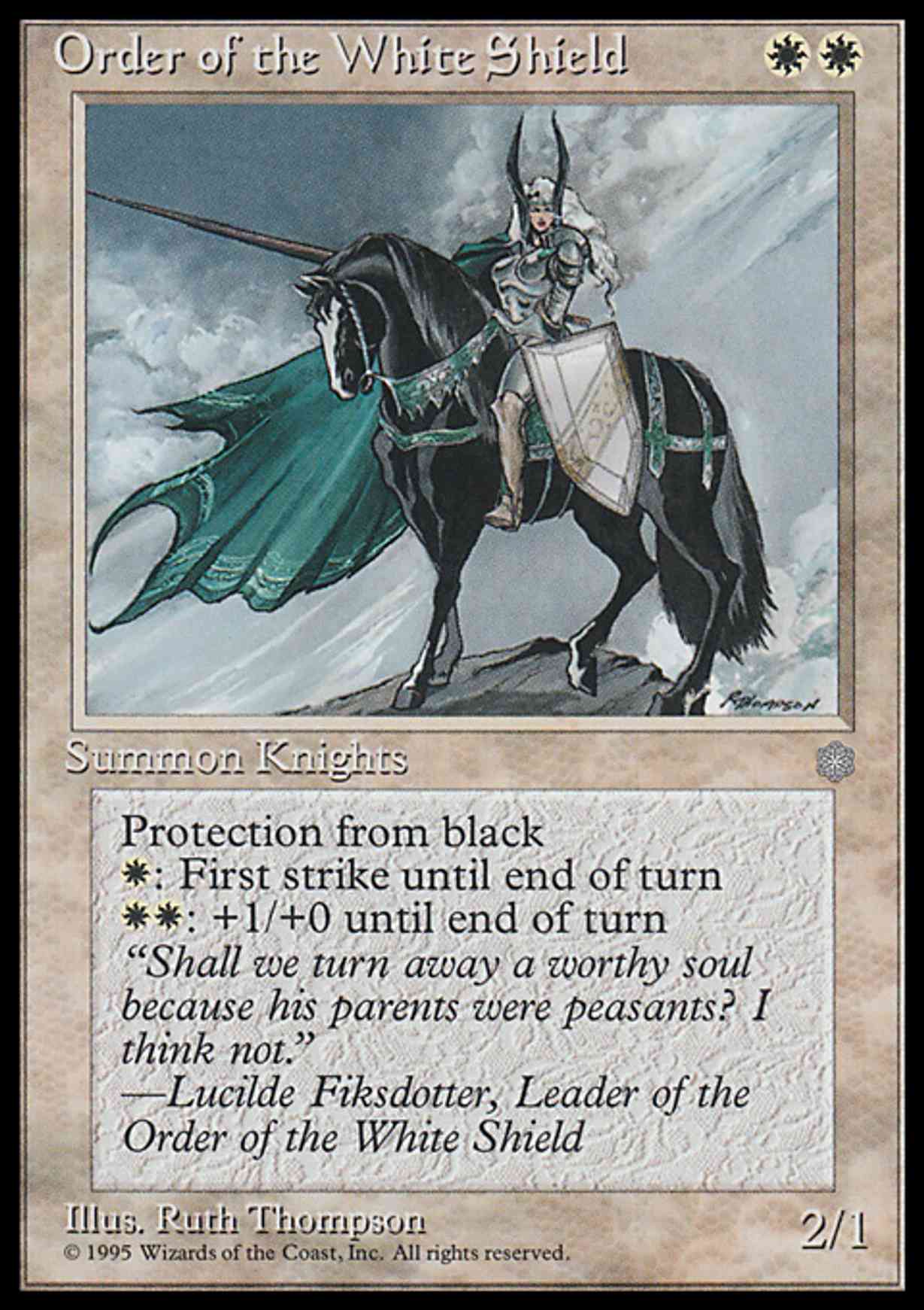 Order of the White Shield magic card front