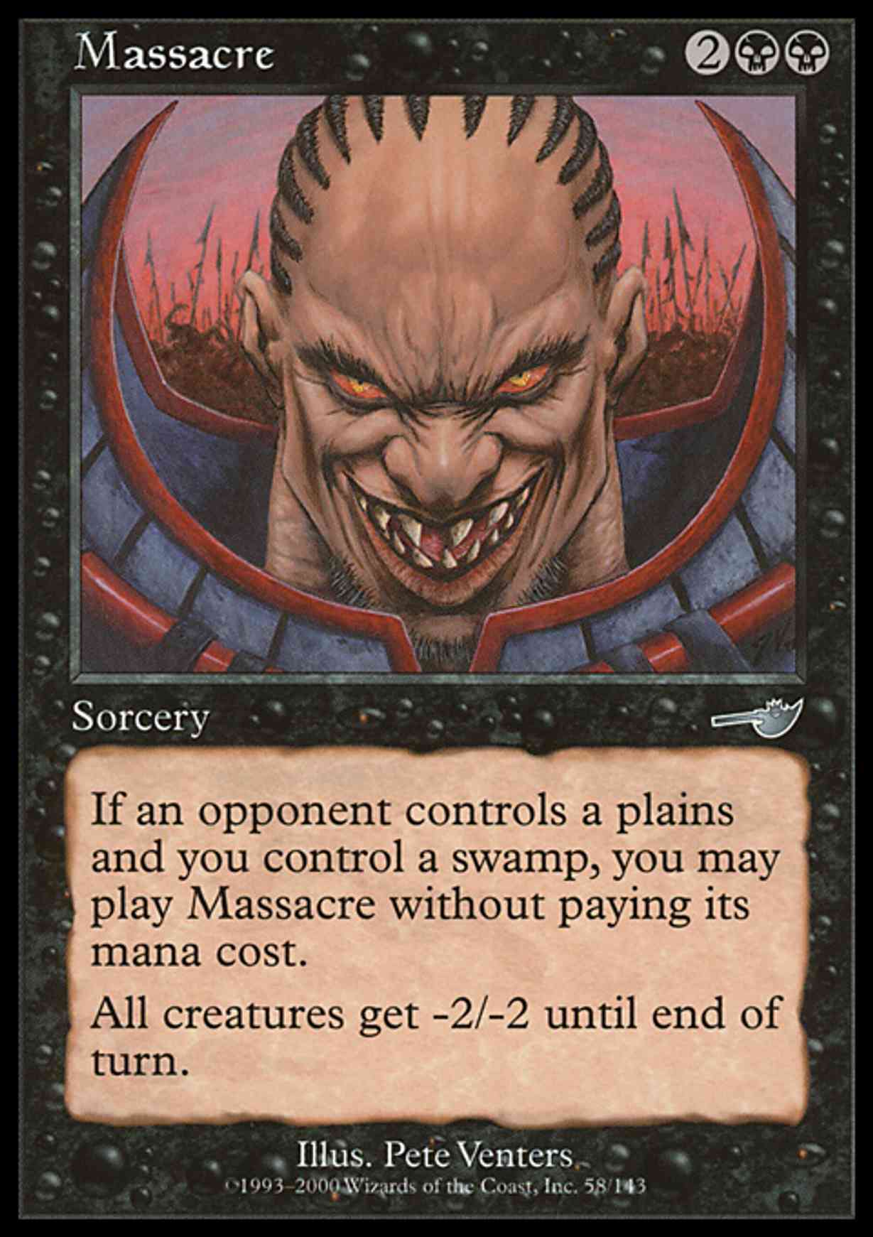 Massacre magic card front