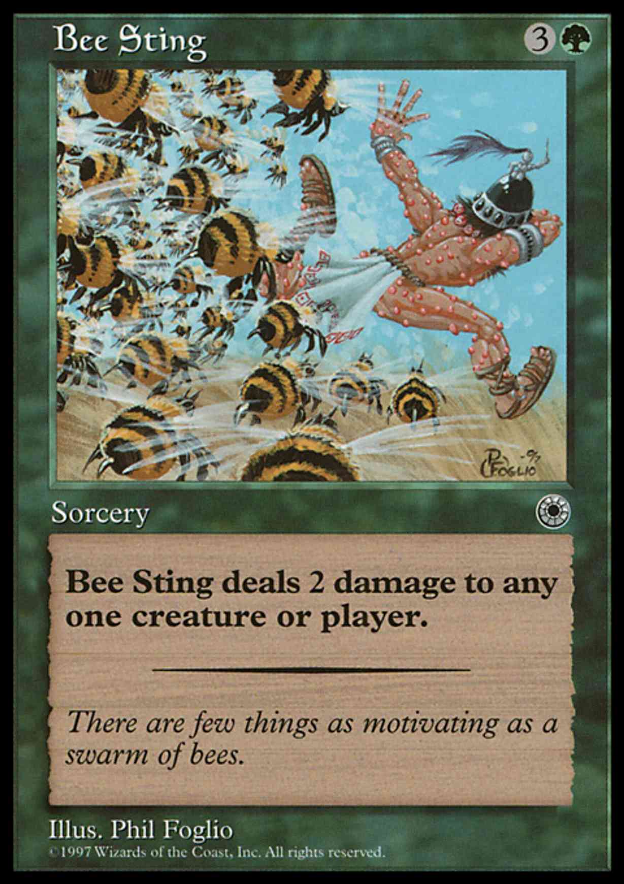 Bee Sting magic card front