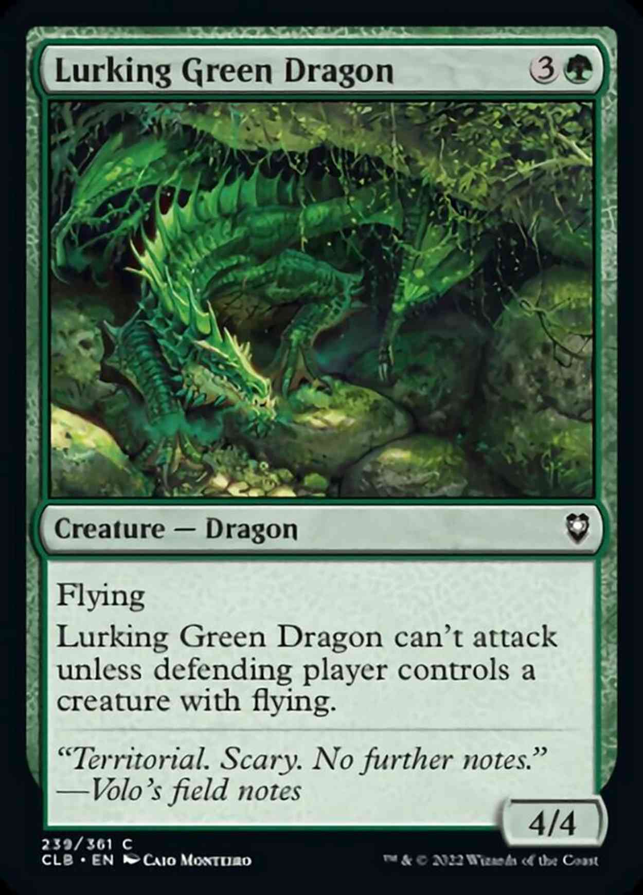 Lurking Green Dragon magic card front