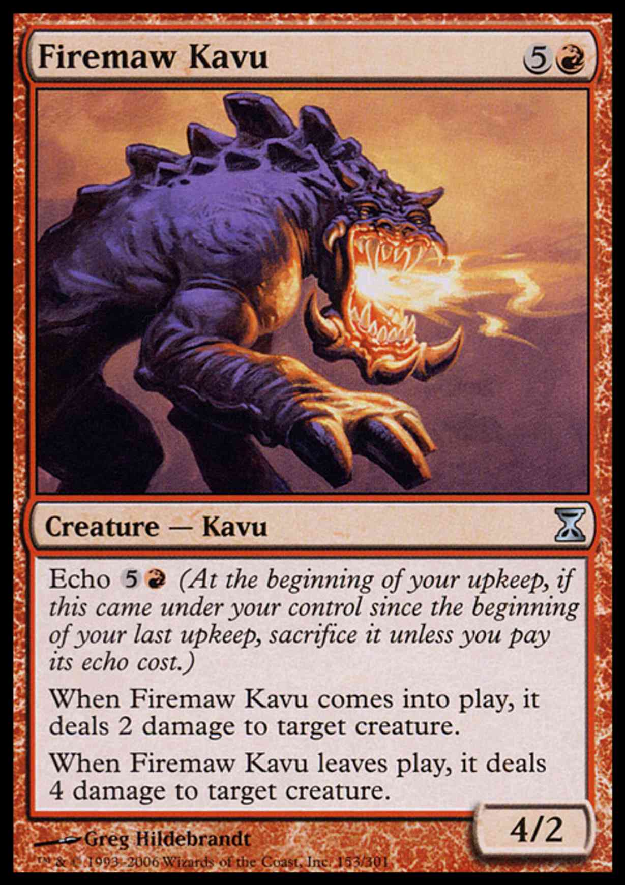 Firemaw Kavu magic card front