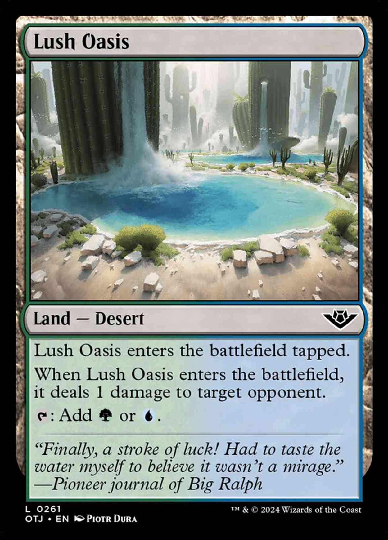 Lush Oasis magic card front