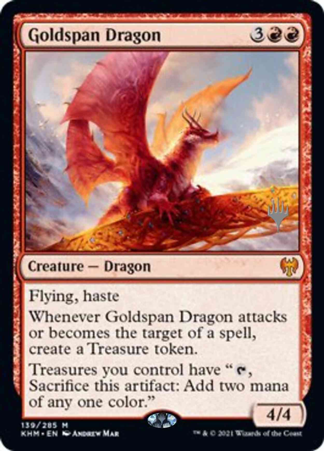 Goldspan Dragon magic card front