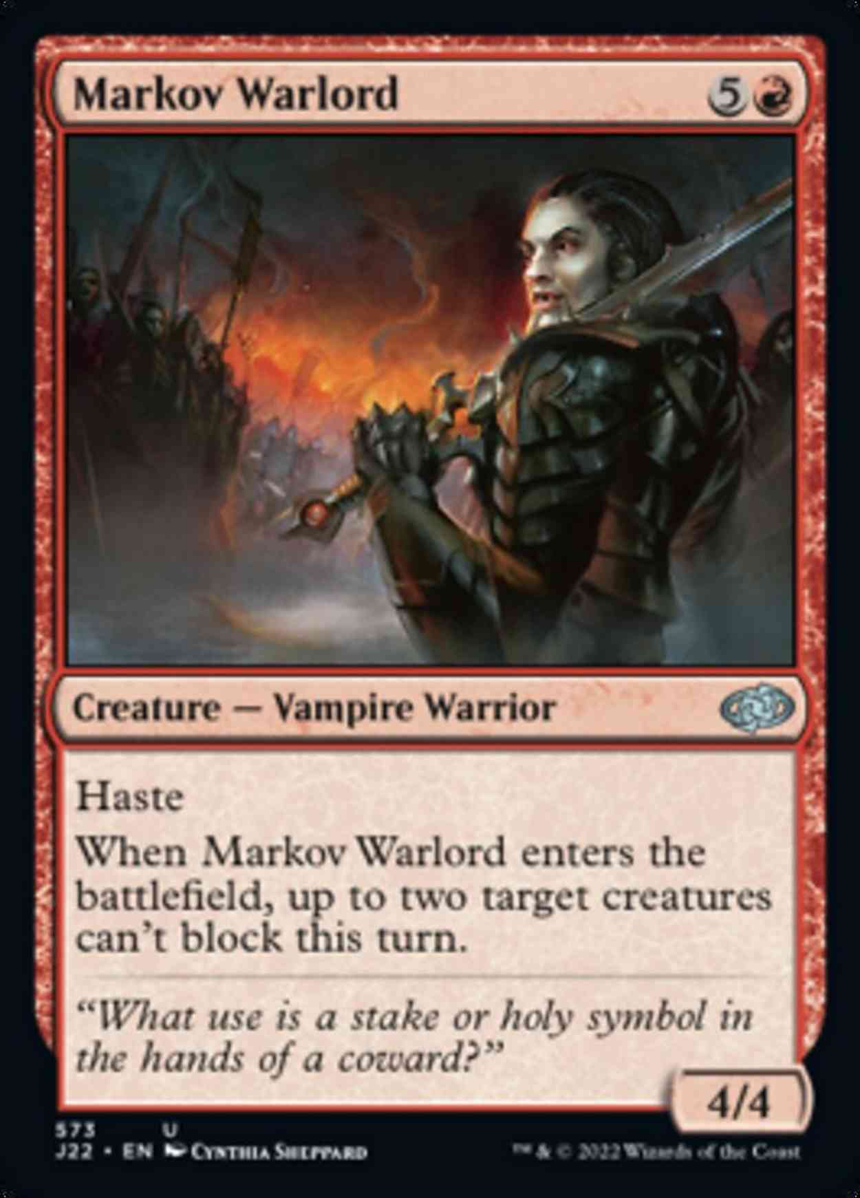 Markov Warlord magic card front
