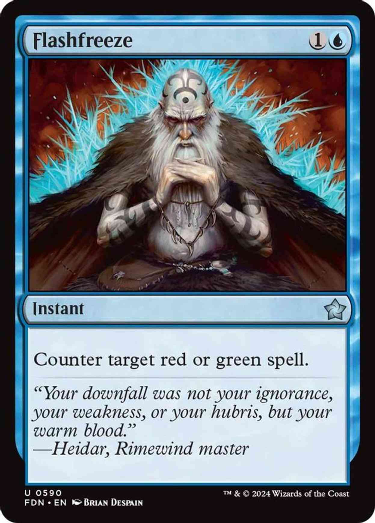 Flashfreeze magic card front