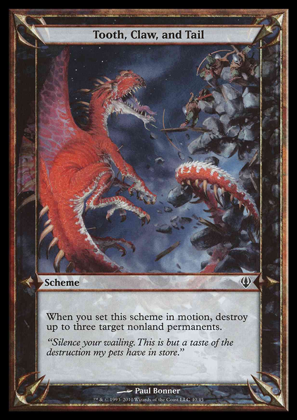 Tooth, Claw, and Tail (Archenemy) magic card front