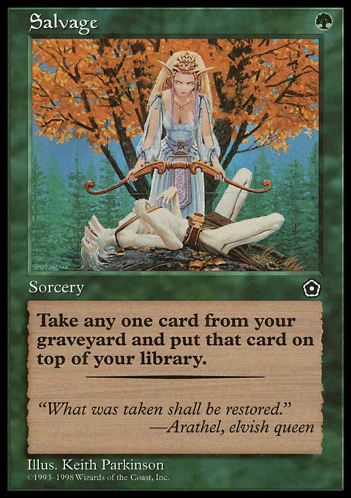 Salvage magic card front