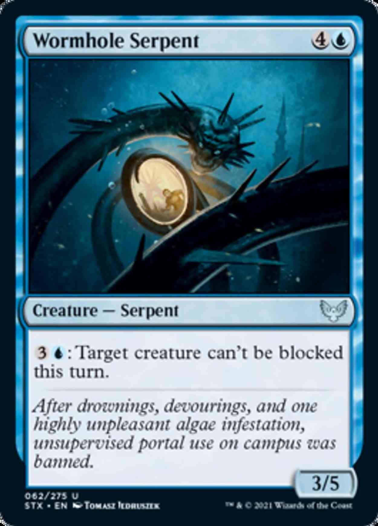 Wormhole Serpent magic card front