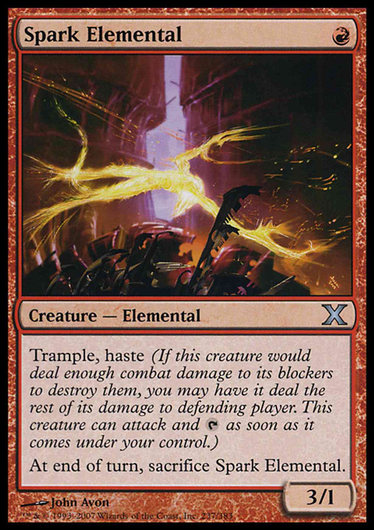 Spark Elemental magic card front