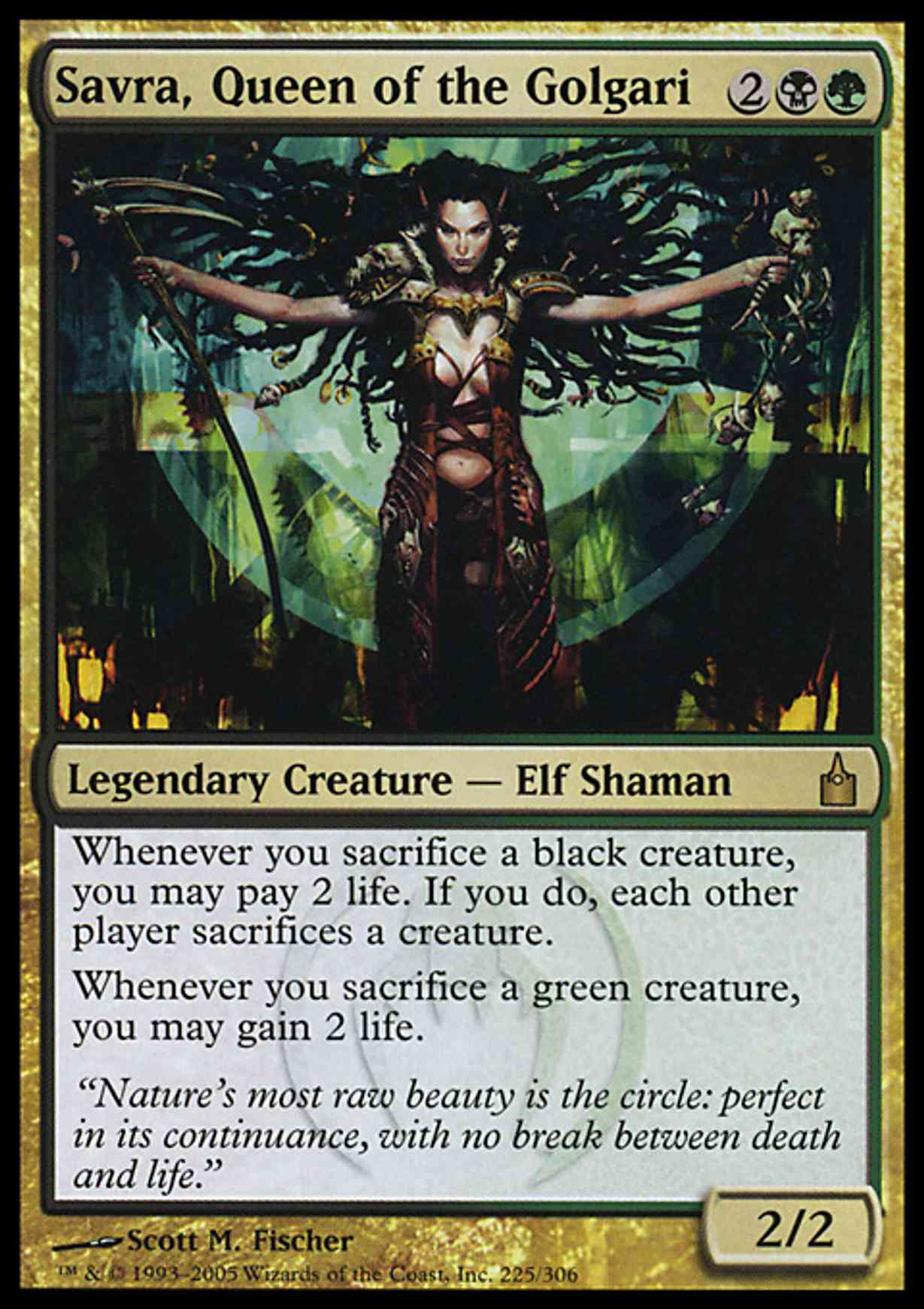 Savra, Queen of the Golgari magic card front