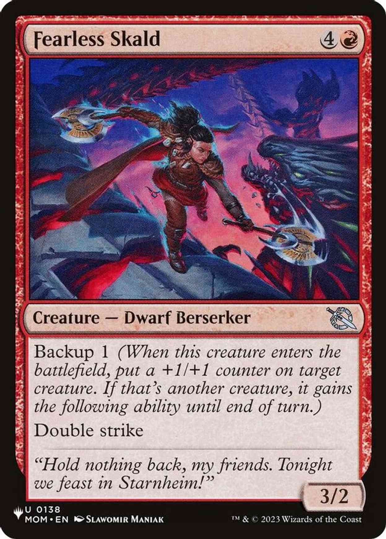 Fearless Skald magic card front