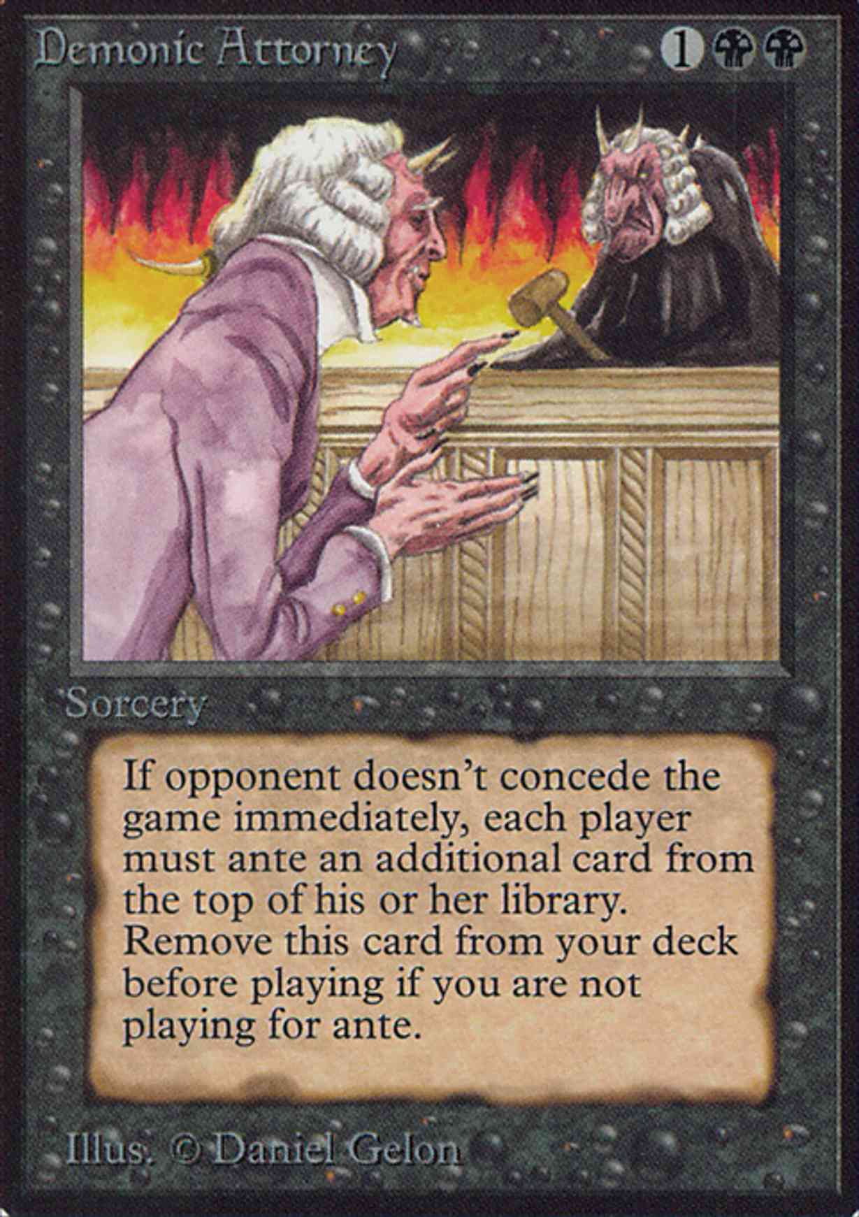 Demonic Attorney magic card front