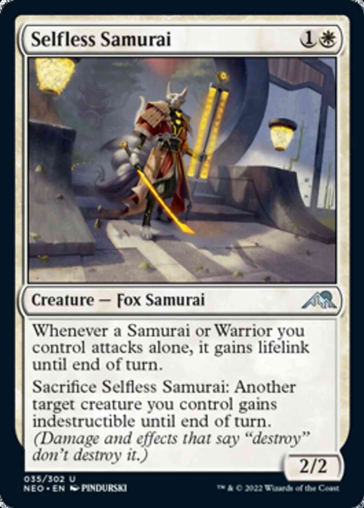 Selfless Samurai magic card front