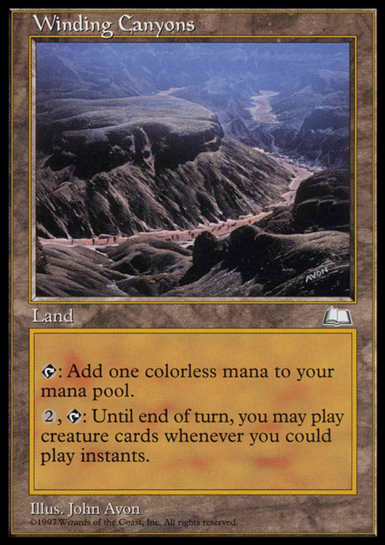 Winding Canyons magic card front