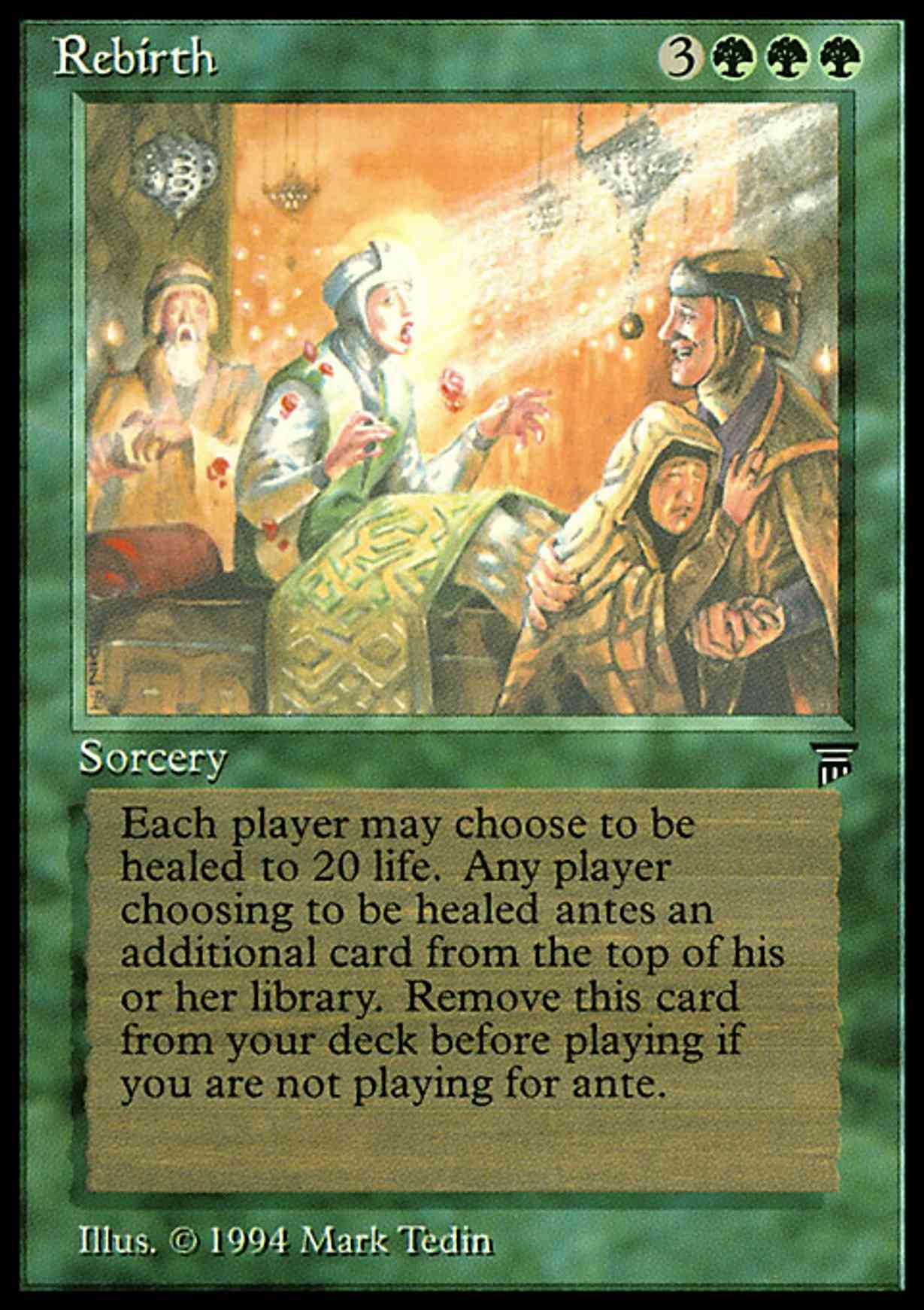 Rebirth magic card front