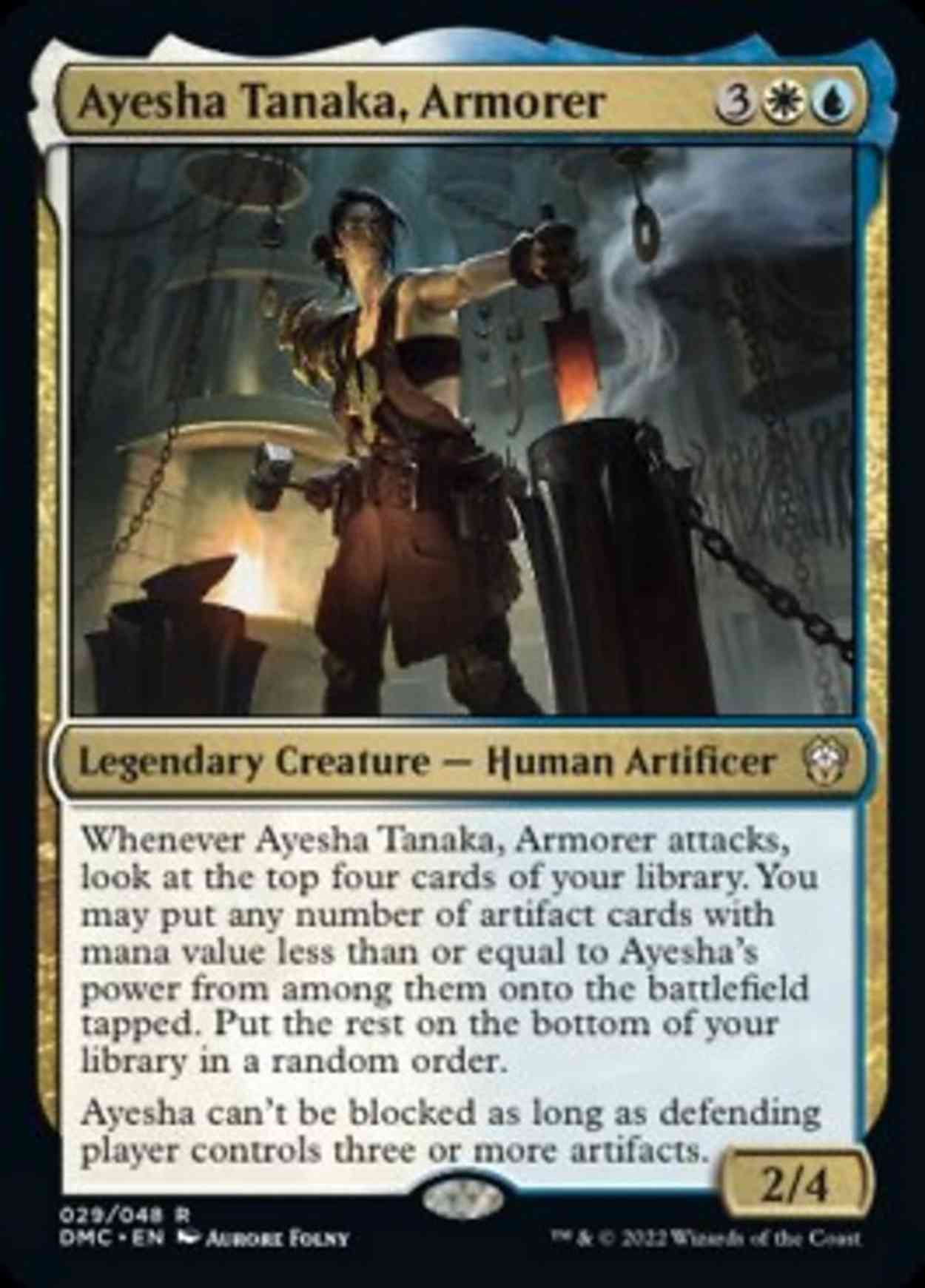 Ayesha Tanaka, Armorer magic card front