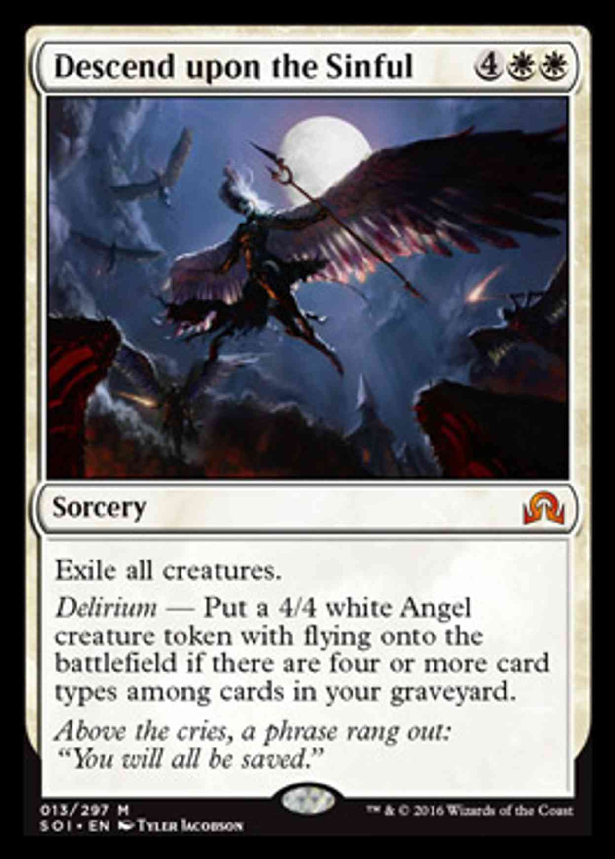 Descend upon the Sinful magic card front