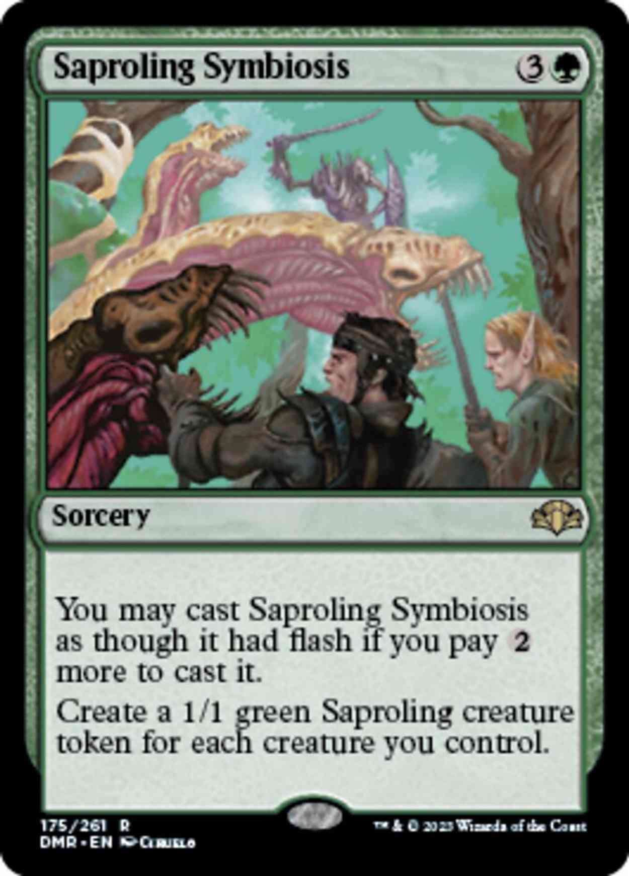 Saproling Symbiosis magic card front