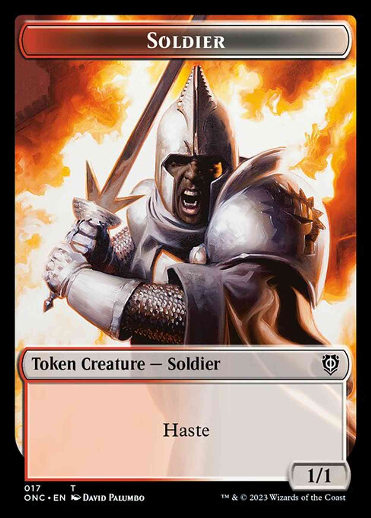 Soldier (017) // Eldrazi Double-sided Token magic card front