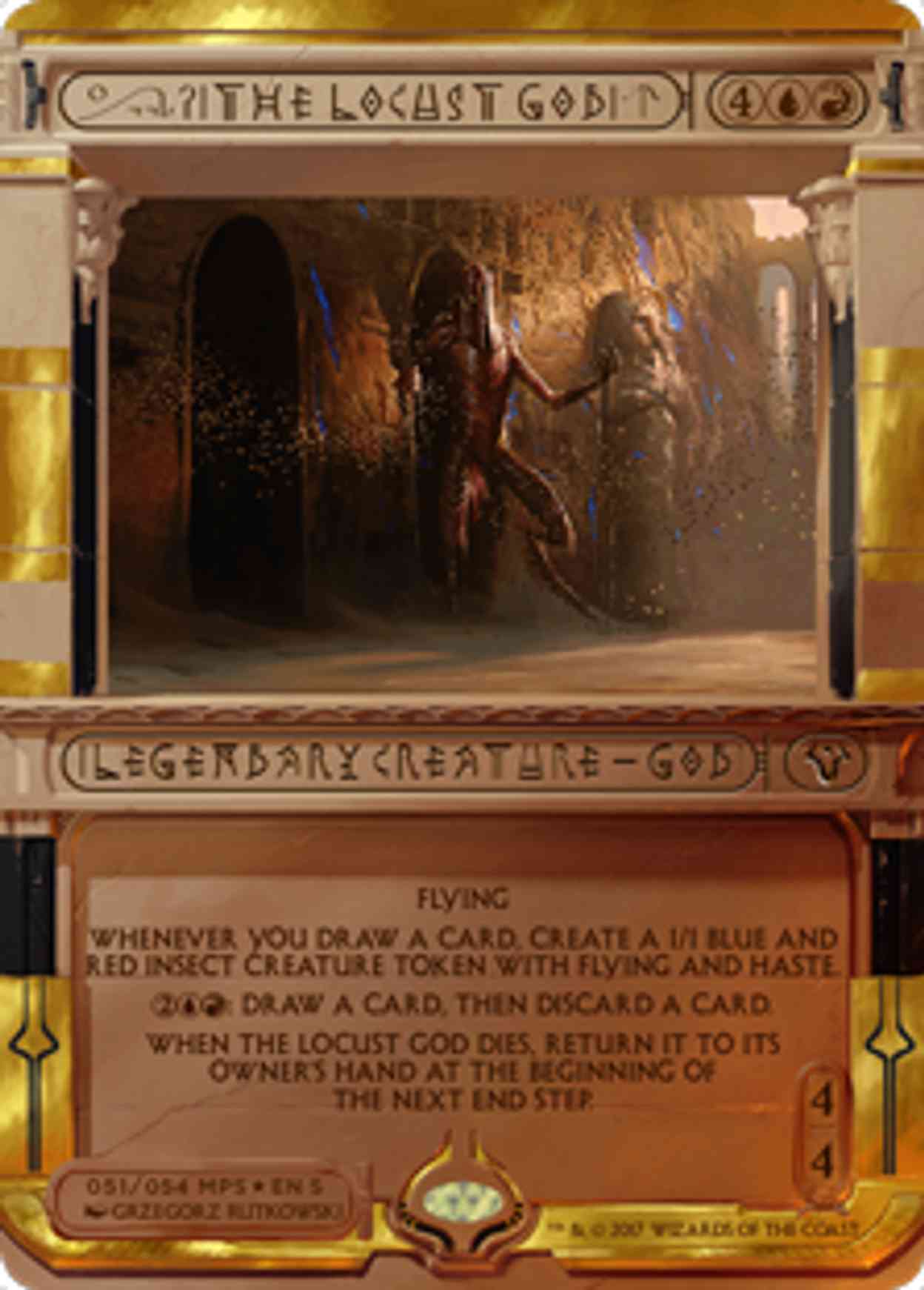 The Locust God magic card front