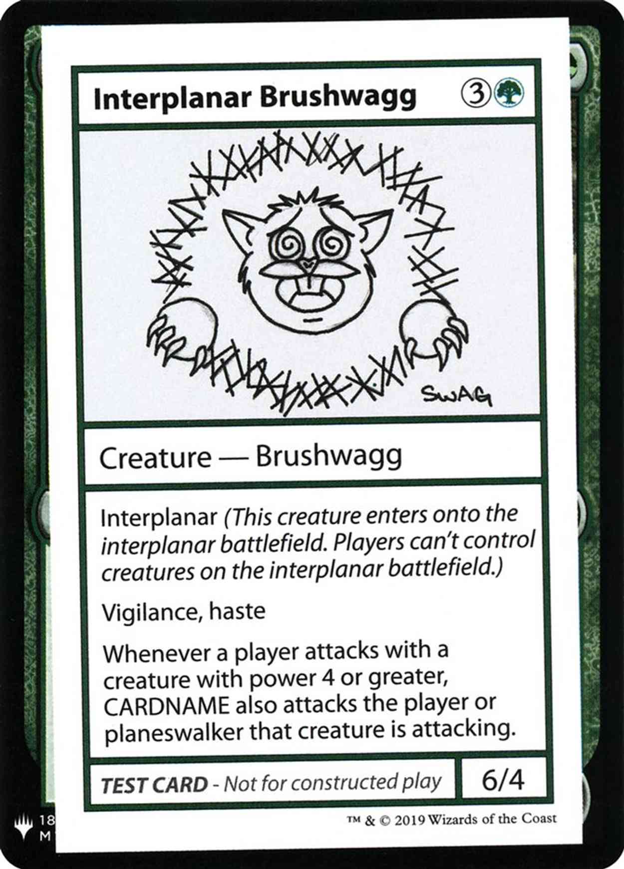 Interplanar Brushwagg magic card front