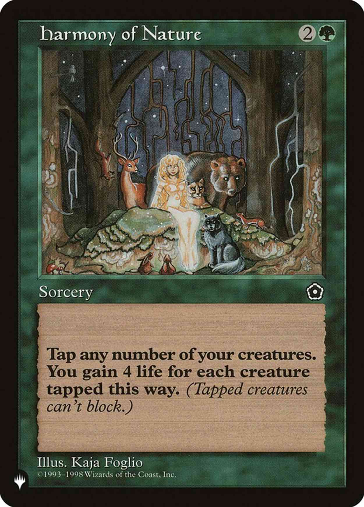 Harmony of Nature magic card front