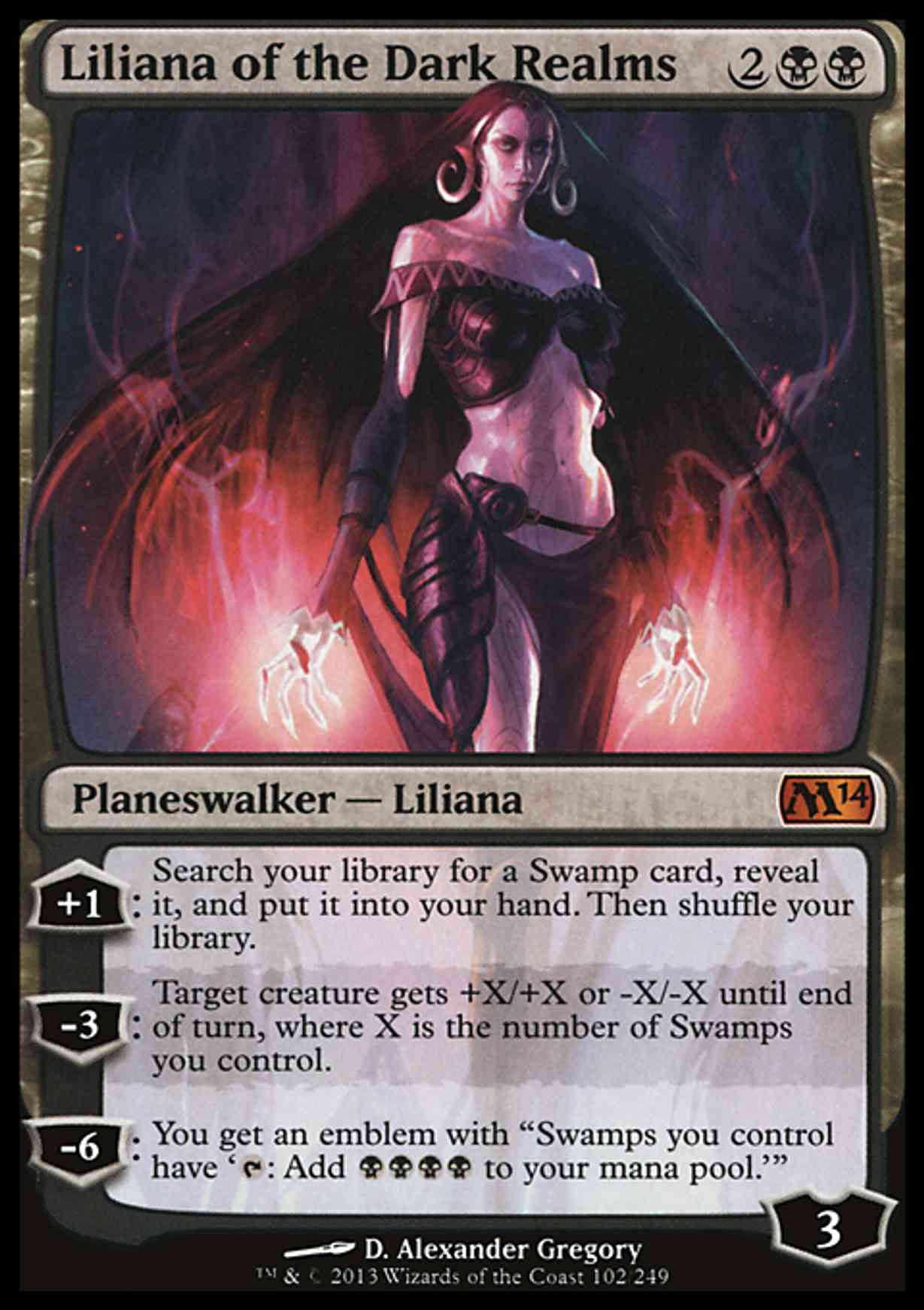 Liliana of the Dark Realms magic card front