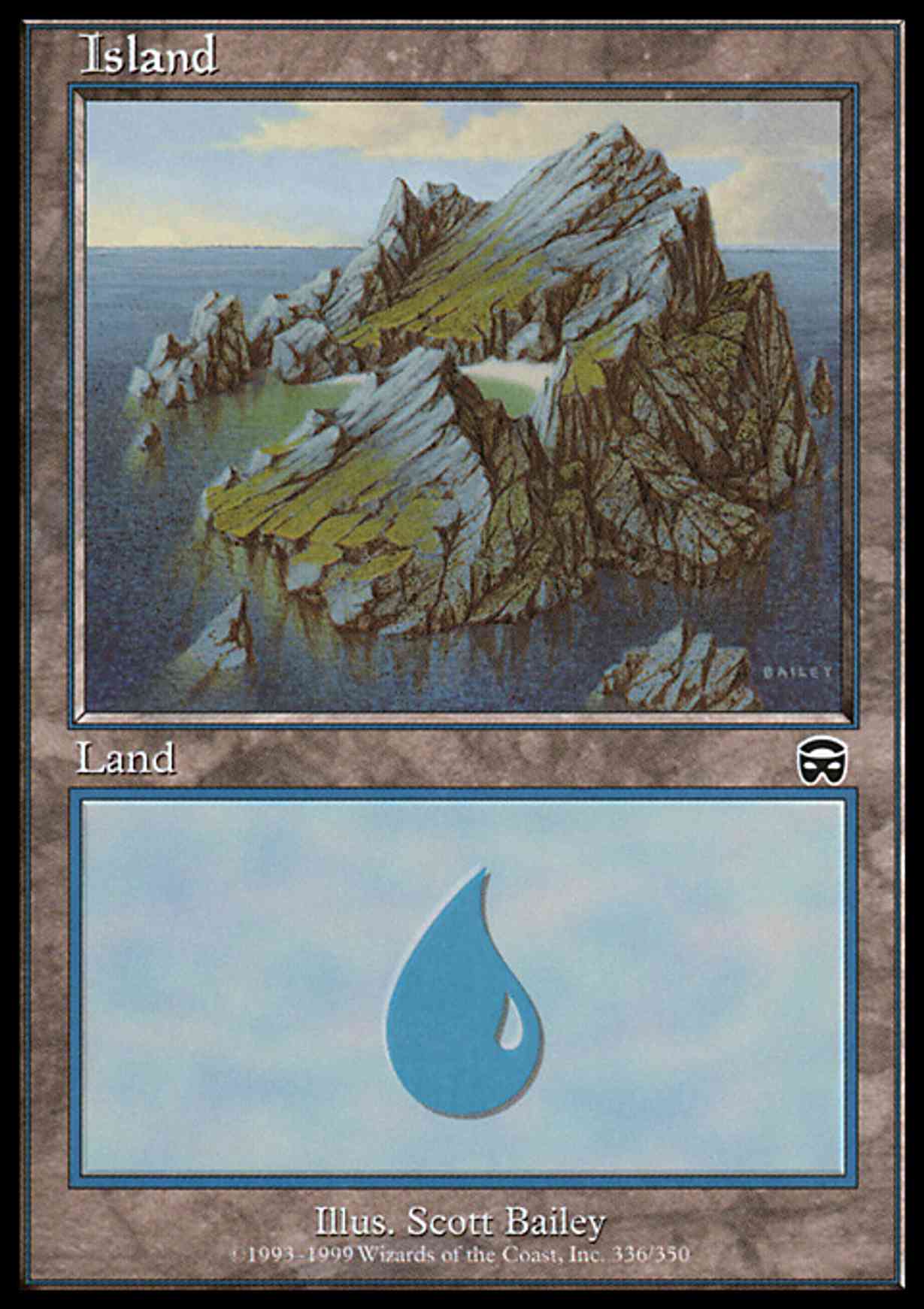 Island (336) magic card front