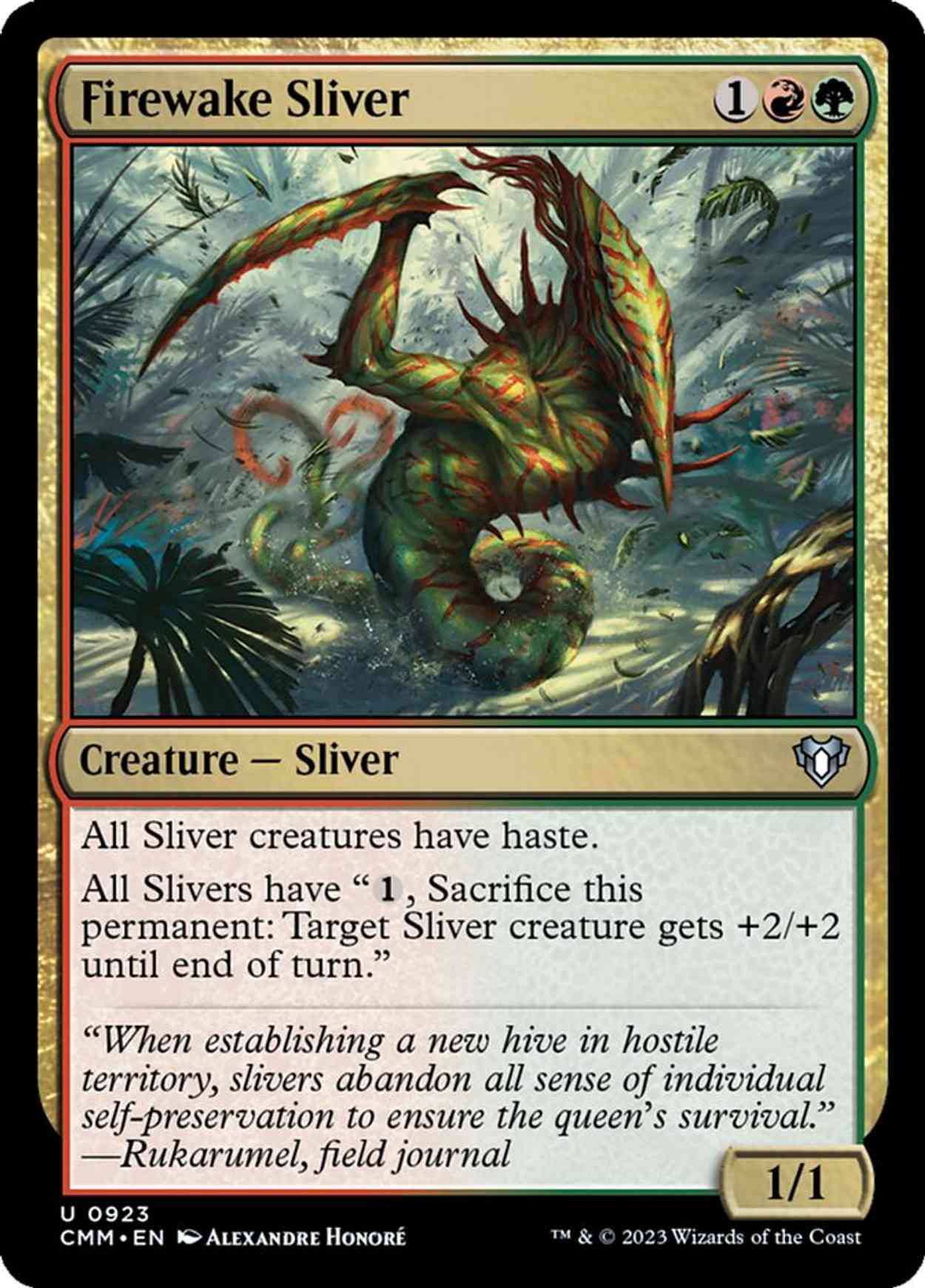 Firewake Sliver magic card front