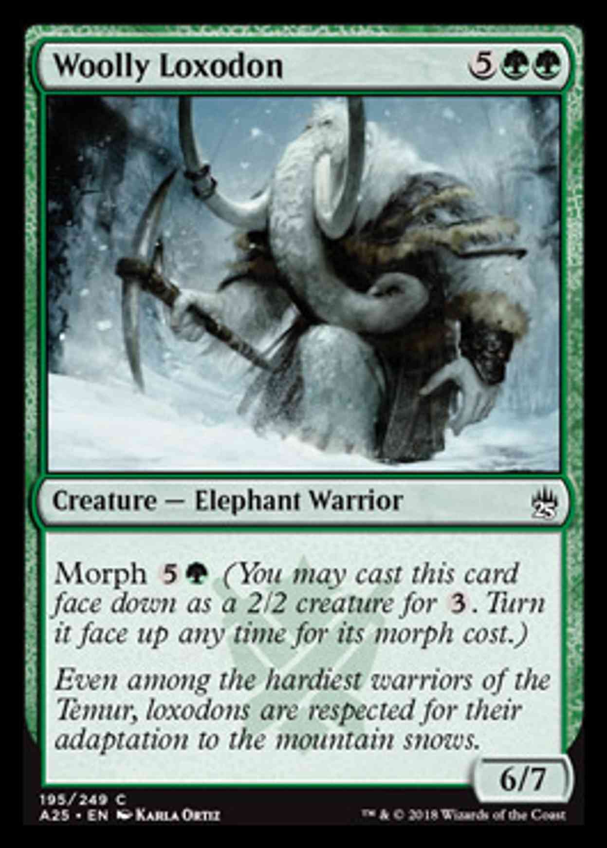 Woolly Loxodon magic card front