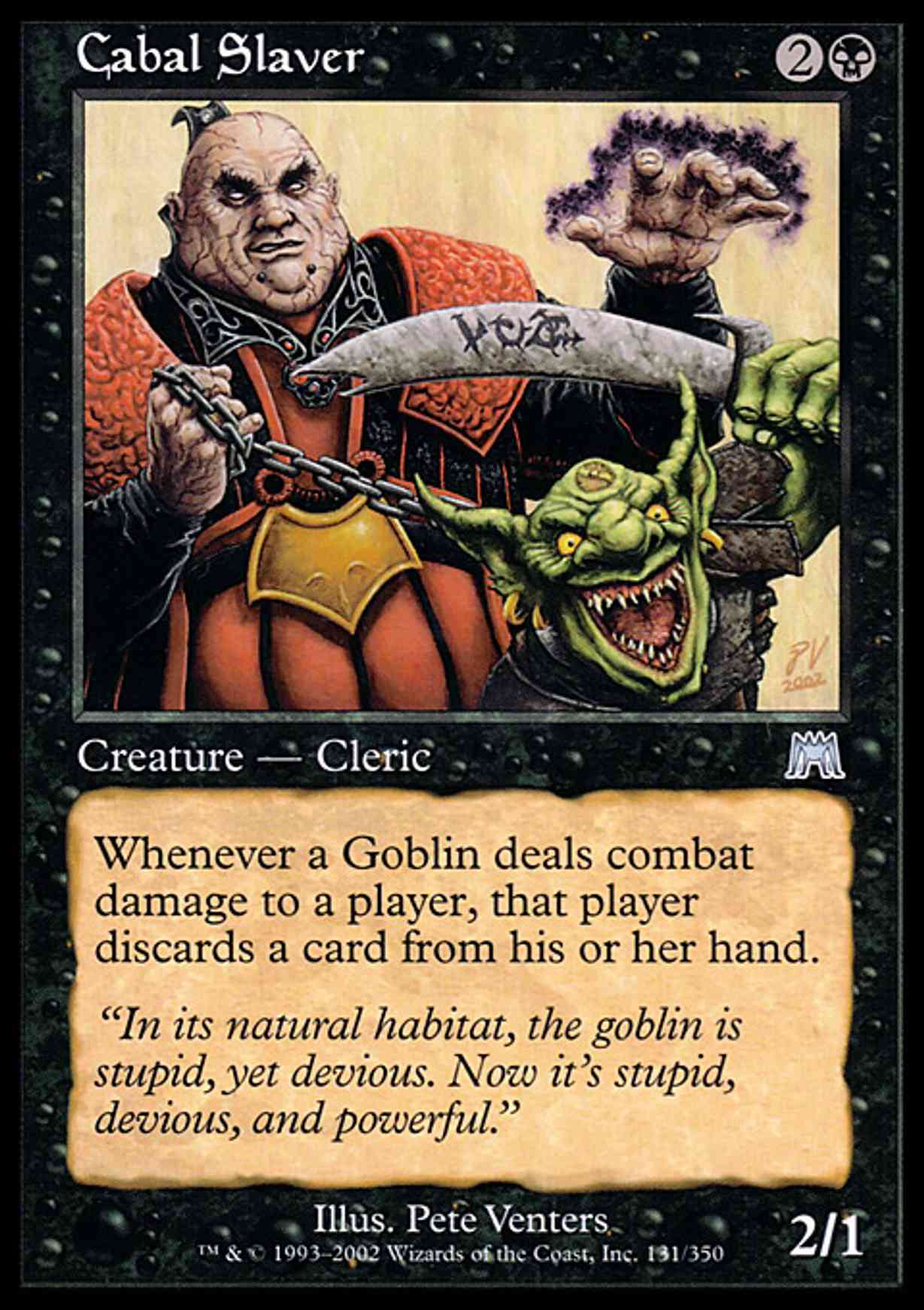 Cabal Slaver magic card front