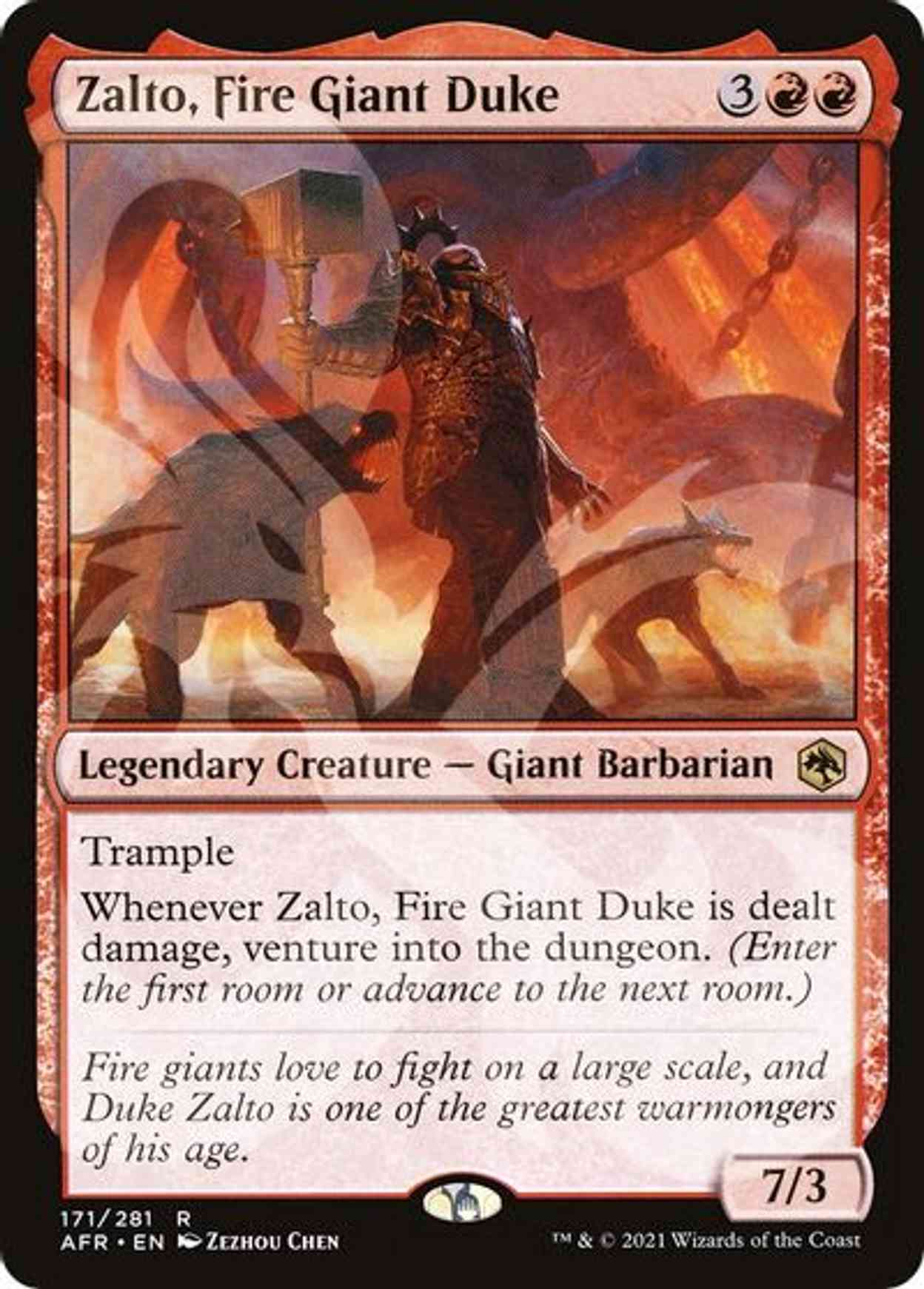 Zalto, Fire Giant Duke magic card front