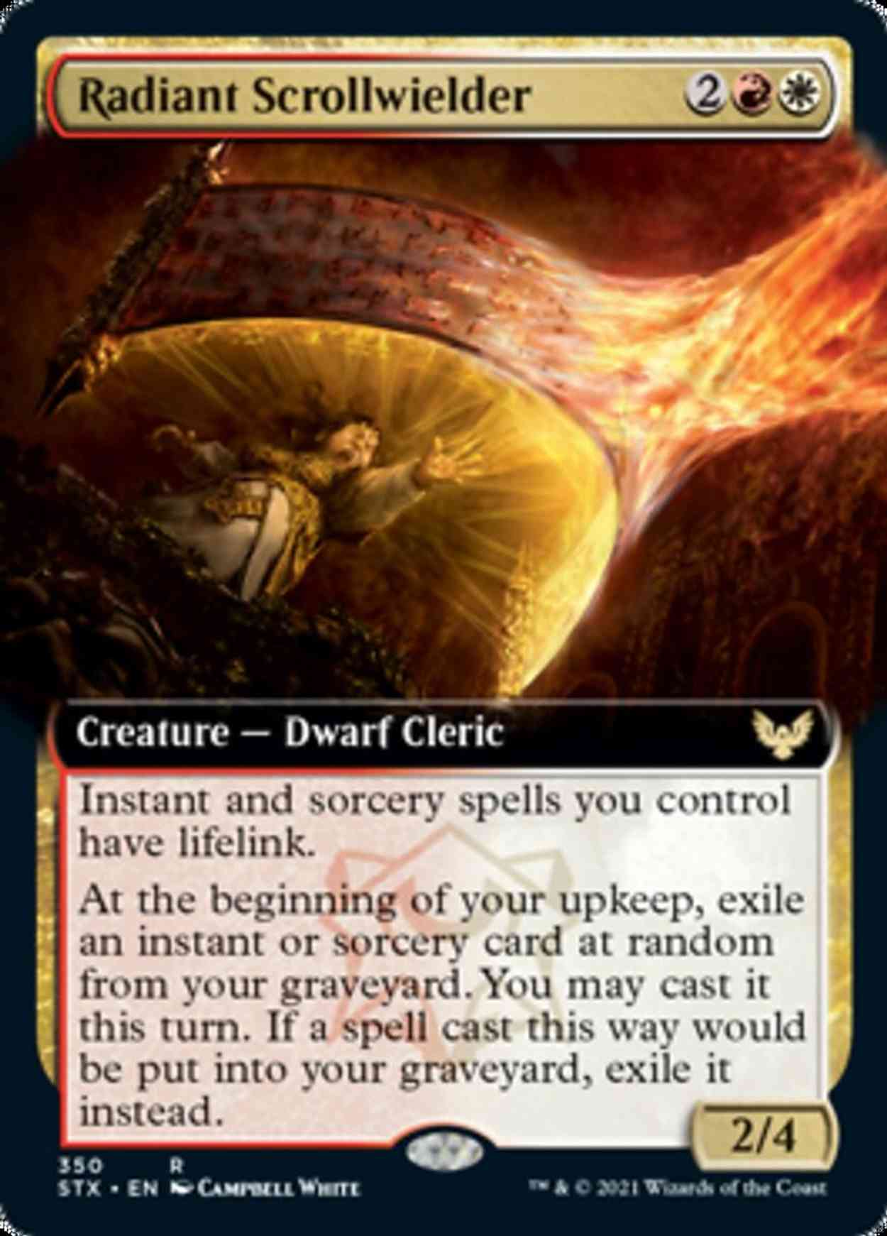 Radiant Scrollwielder (Extended Art) magic card front