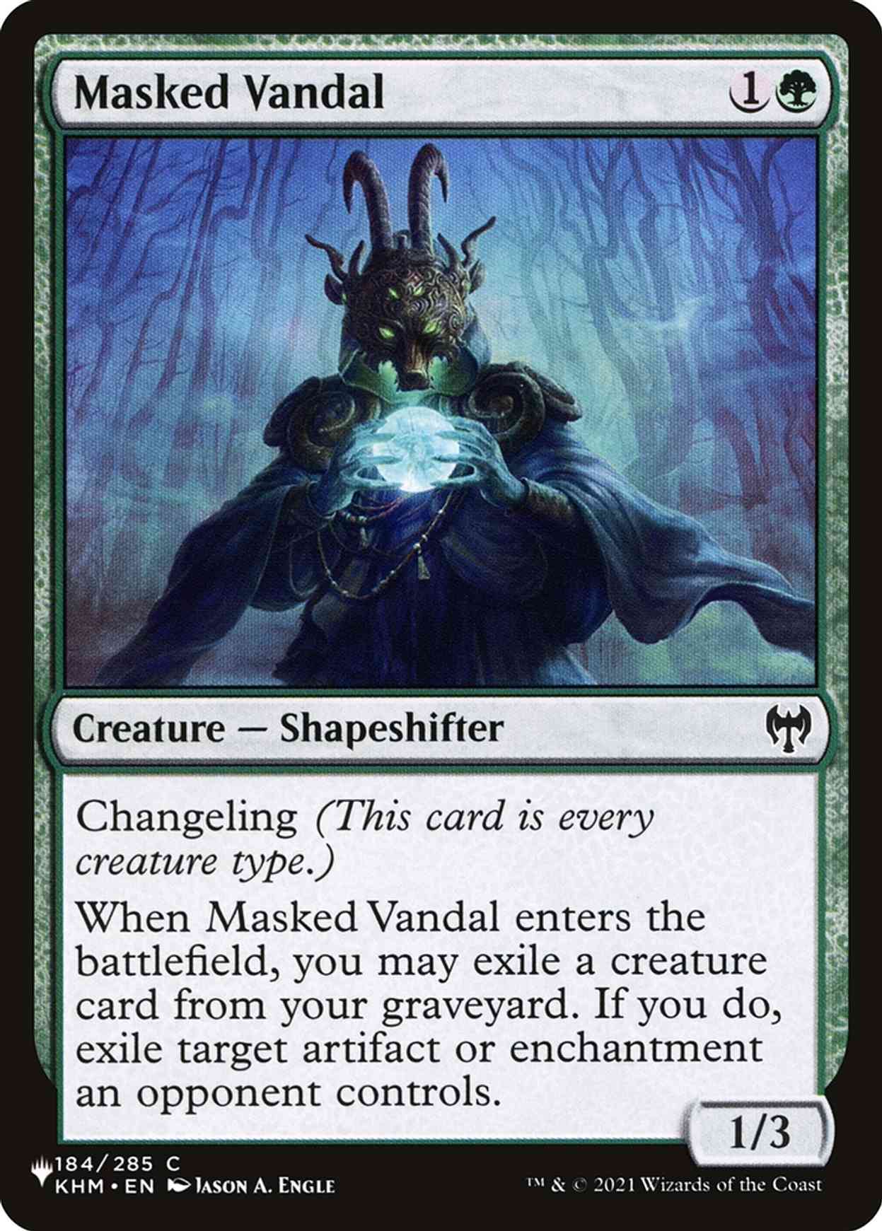 Masked Vandal magic card front