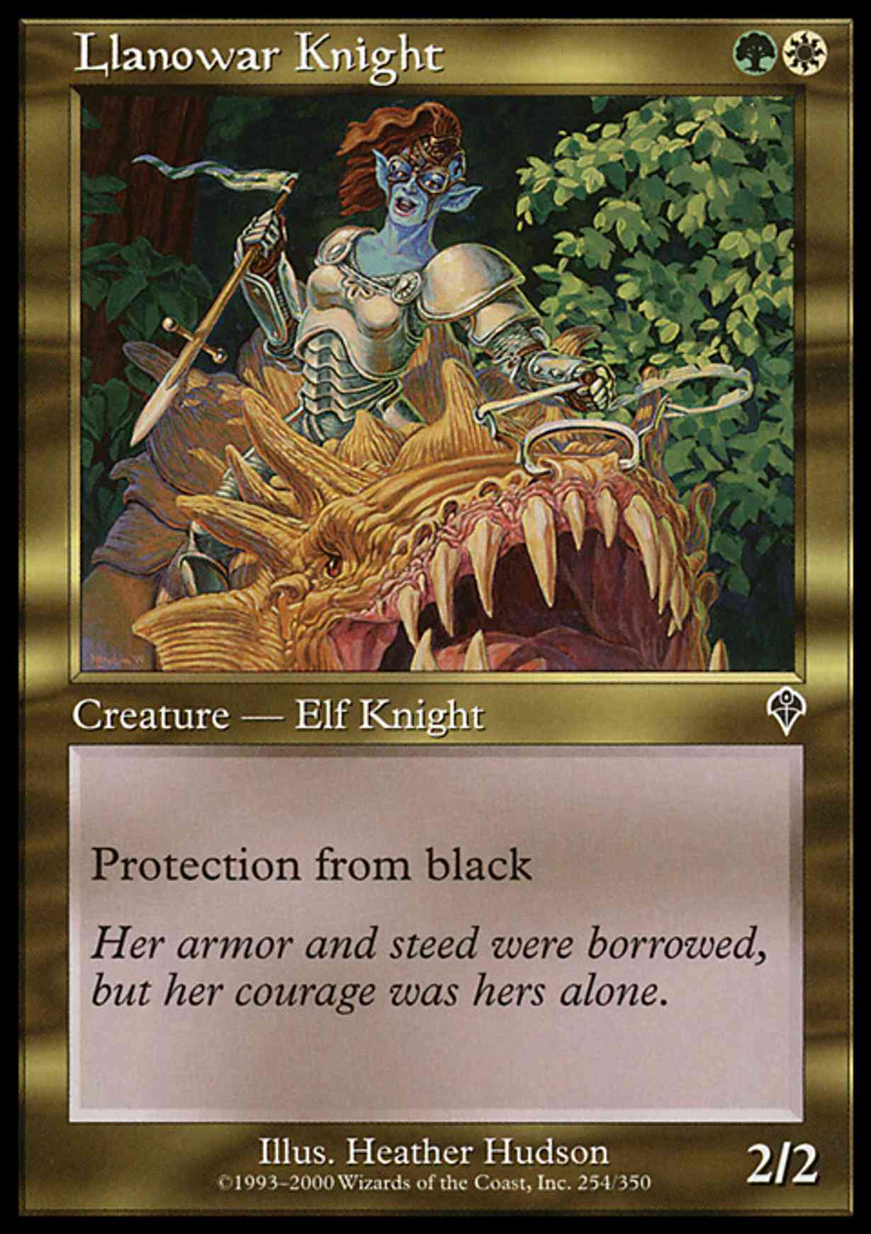 Llanowar Knight magic card front