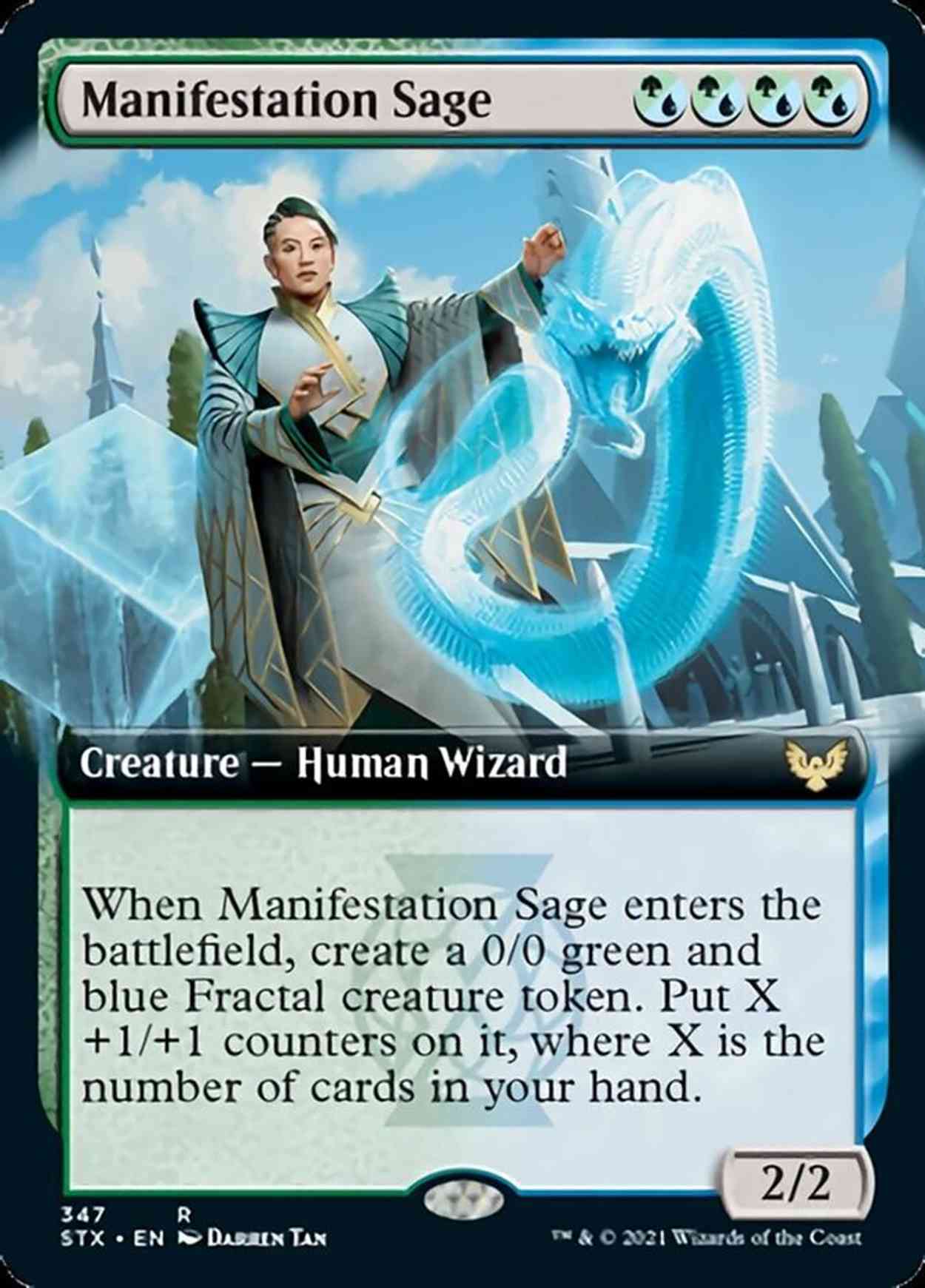 Manifestation Sage (Extended Art) magic card front