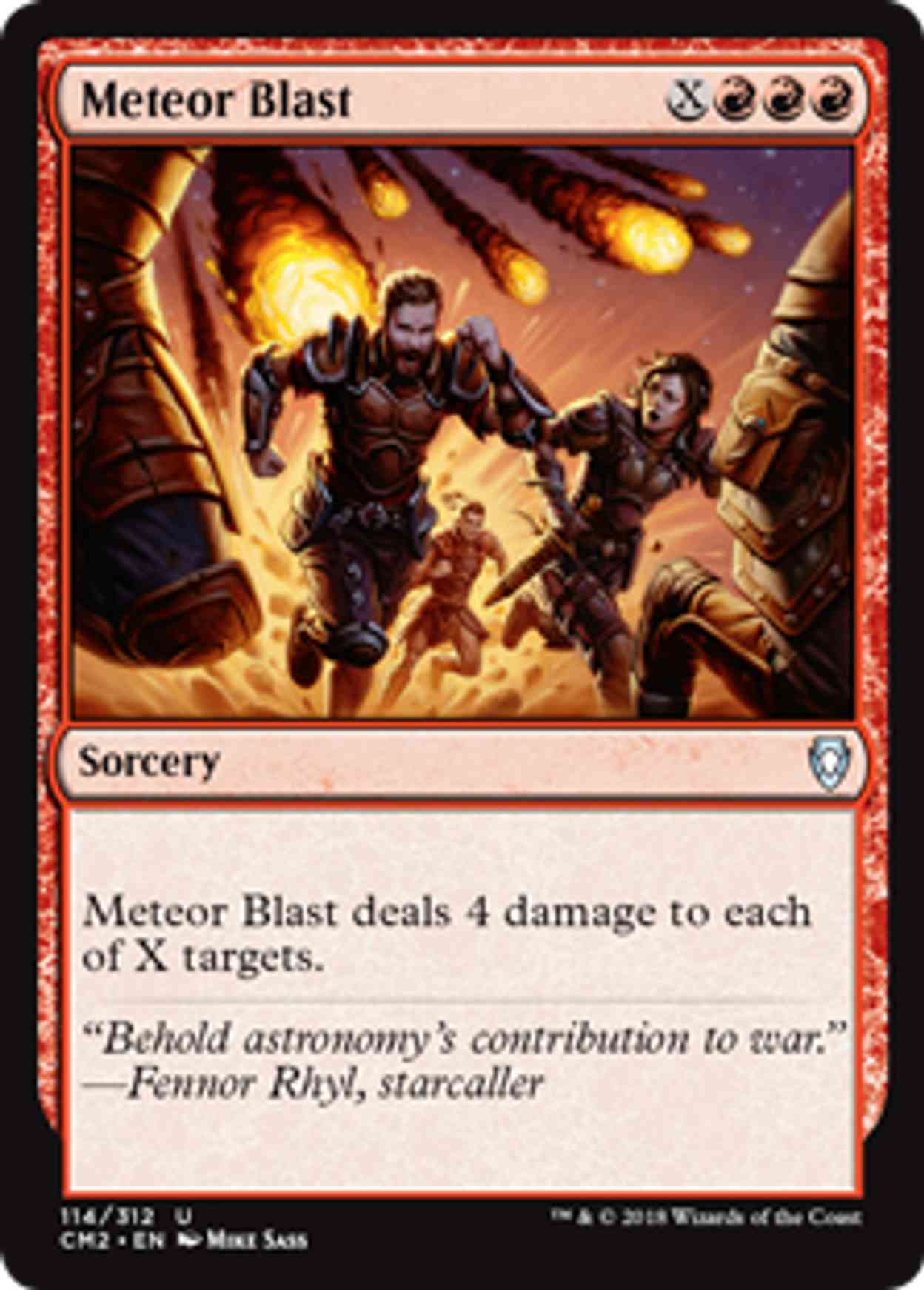 Meteor Blast magic card front