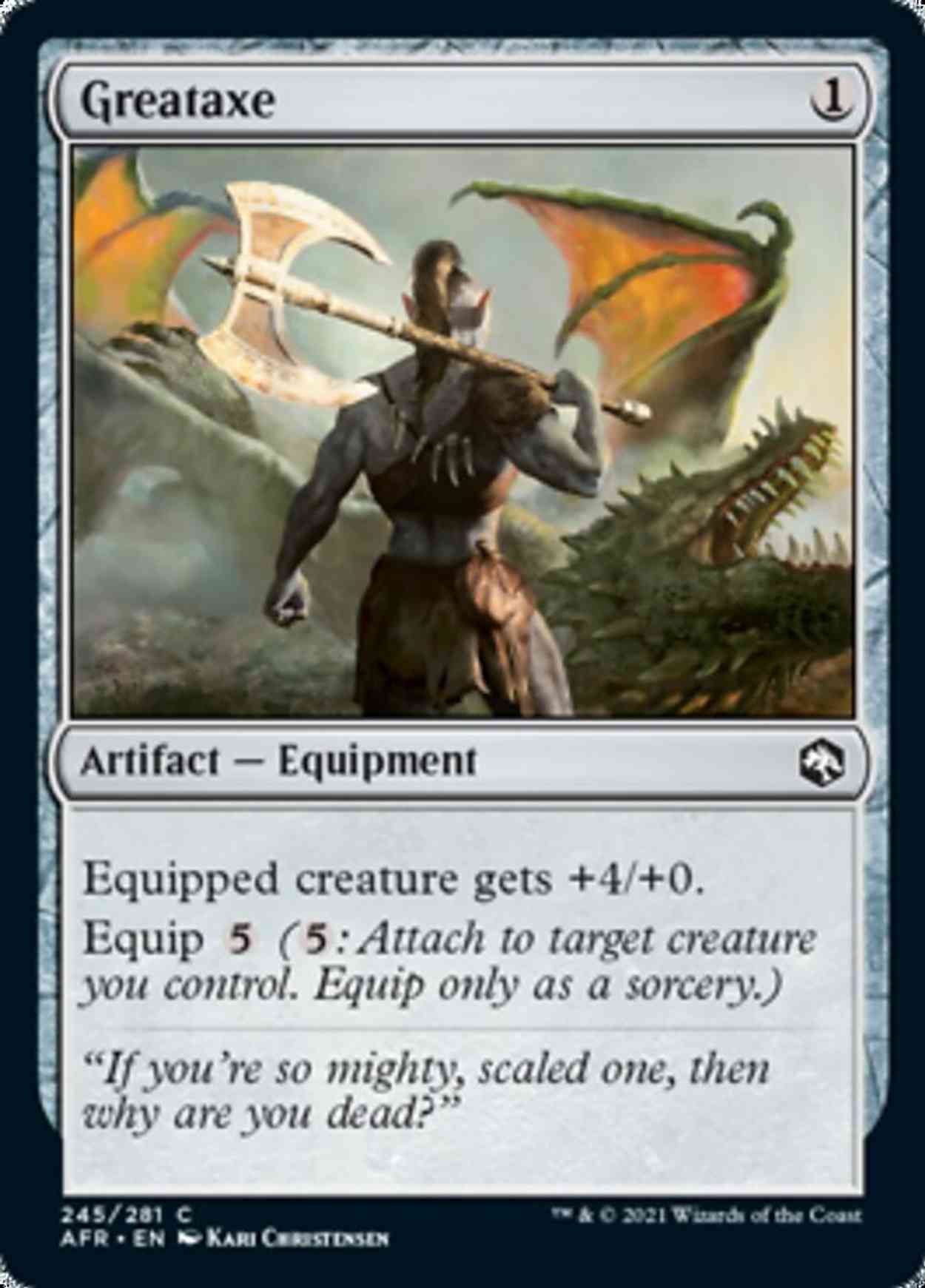 Greataxe magic card front